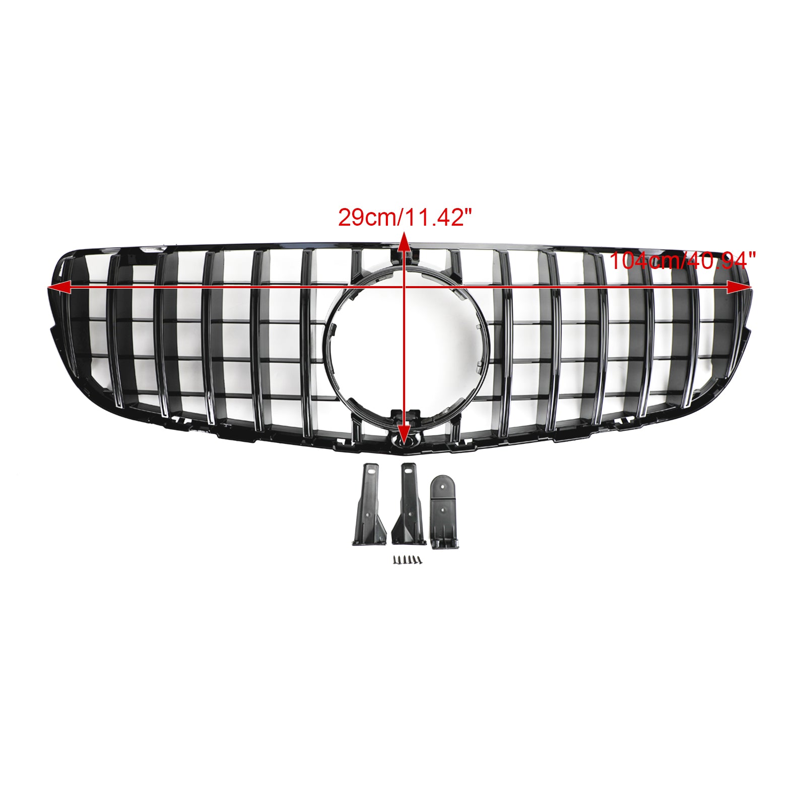 2015-2019 GLC X253 C253 Mercedes Benz Front Bumper Grille Grill Gloss Black