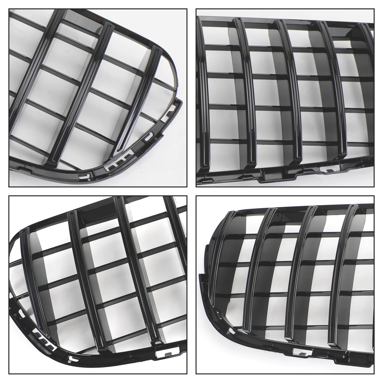 2015 2016 2017 2018 2019 GLC X253 C253 Mercedes Benz Front Bumper Grille Grill Gloss Black