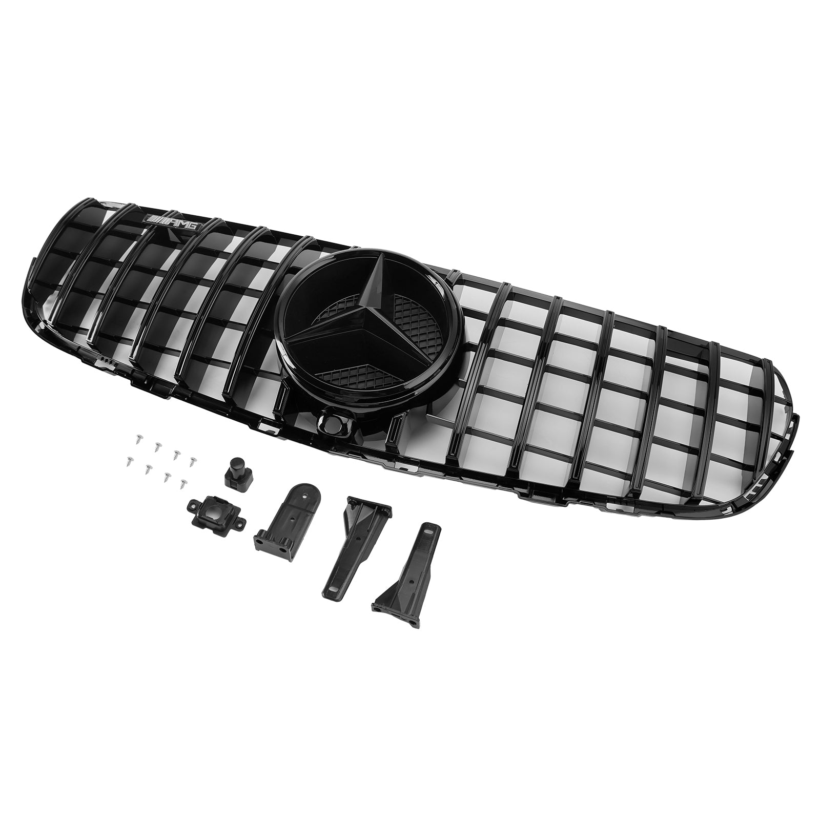 2015-2019 Mercedes Benz GLC X253 C253 Front Bumper Grill Grill Gloss Black