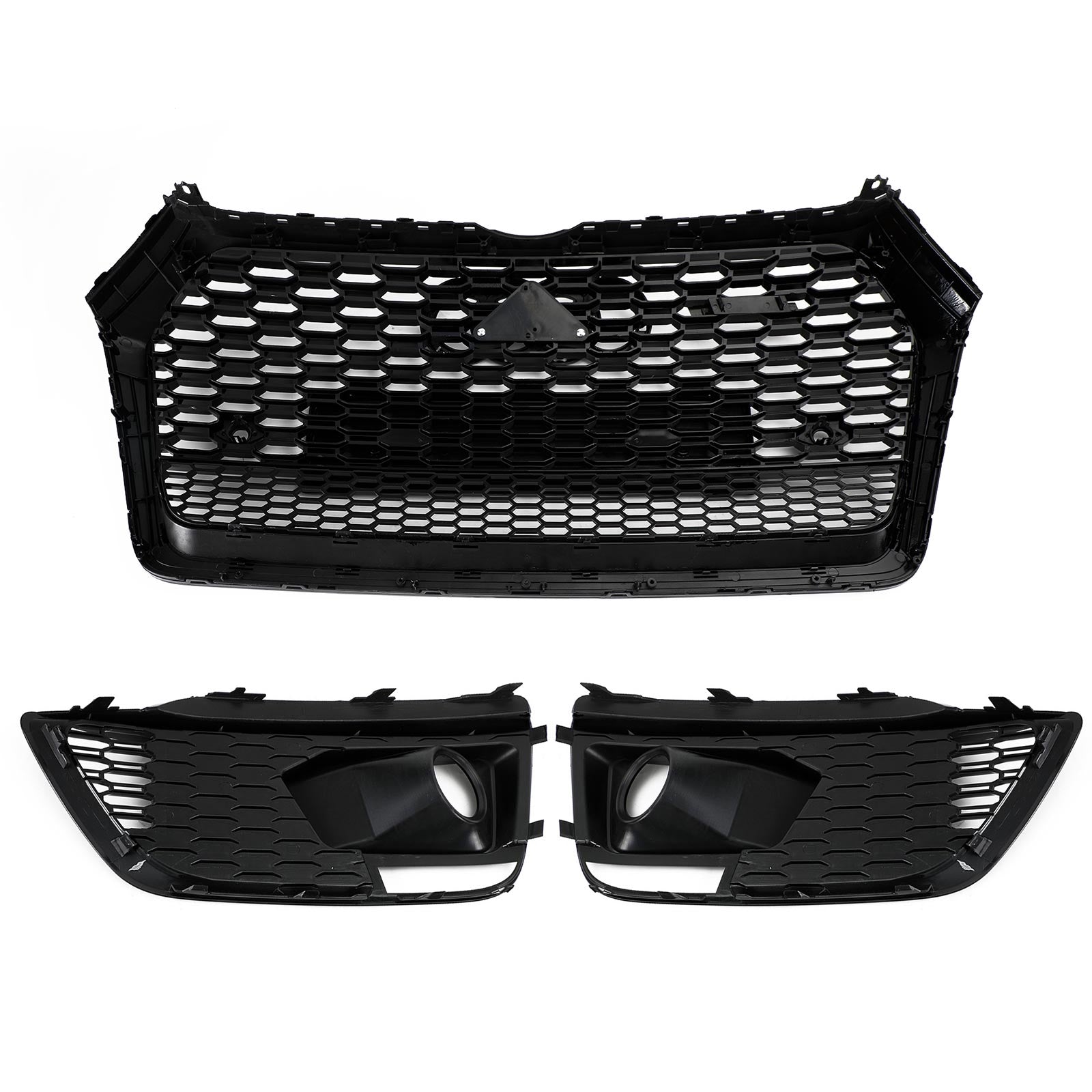 Grille avant en nid d'abeille + calandre de phare antibrouillard pour Audi Q5 SQ5 RSQ5 2018 – 2020