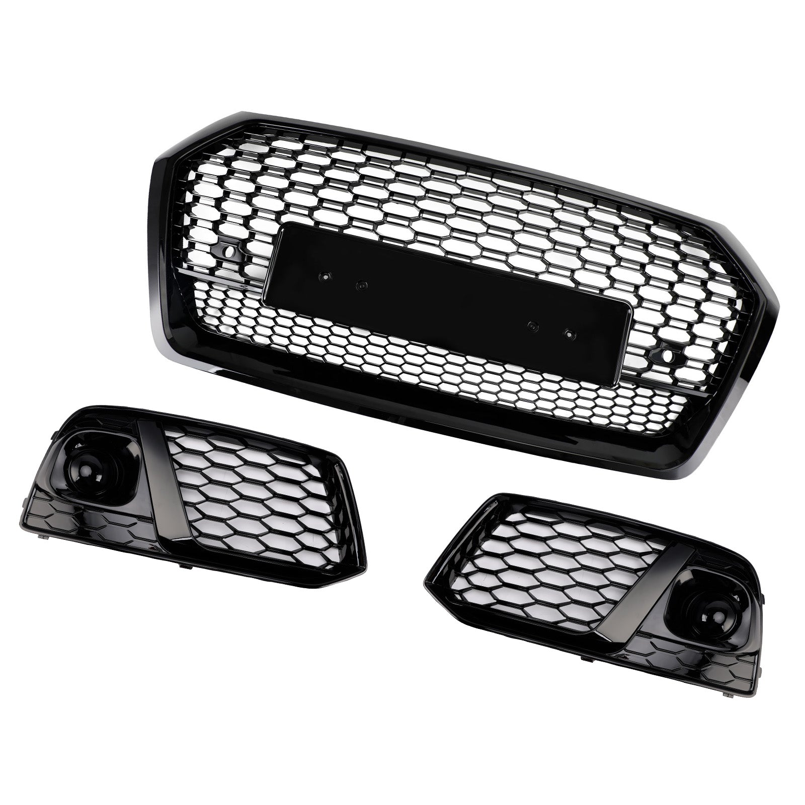 2018 2019 Audi Q5 SQ5 Grille avant en nid d'abeille + Grille de phare antibrouillard