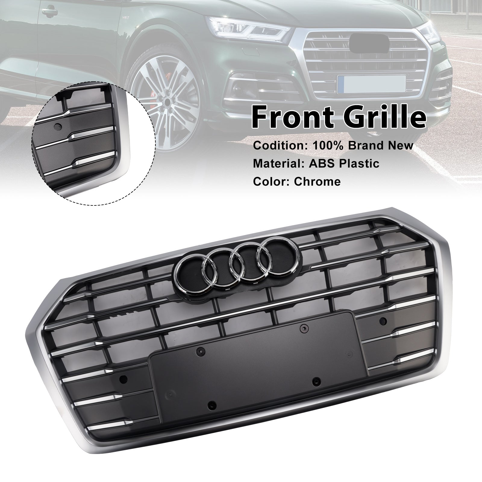 2018-2020 AUDI Q5 SQ5 SQ5 Front Honeycomb Mesh Grille Grill