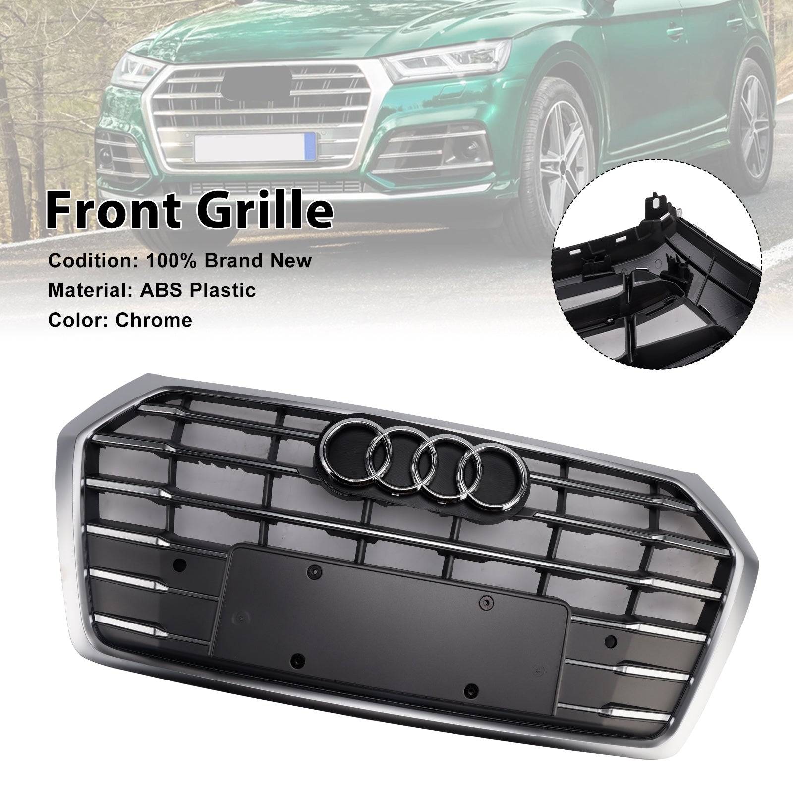2018-2020 AUDI Q5 SQ5 SQ5 Front Honeycomb Mesh Grille Grill