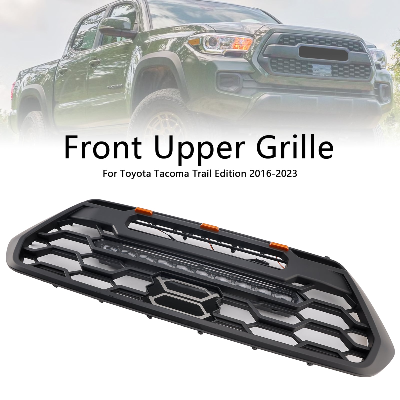 Grille de pare-chocs avant Toyota Tacoma 2016-2023 avec lumière LED
