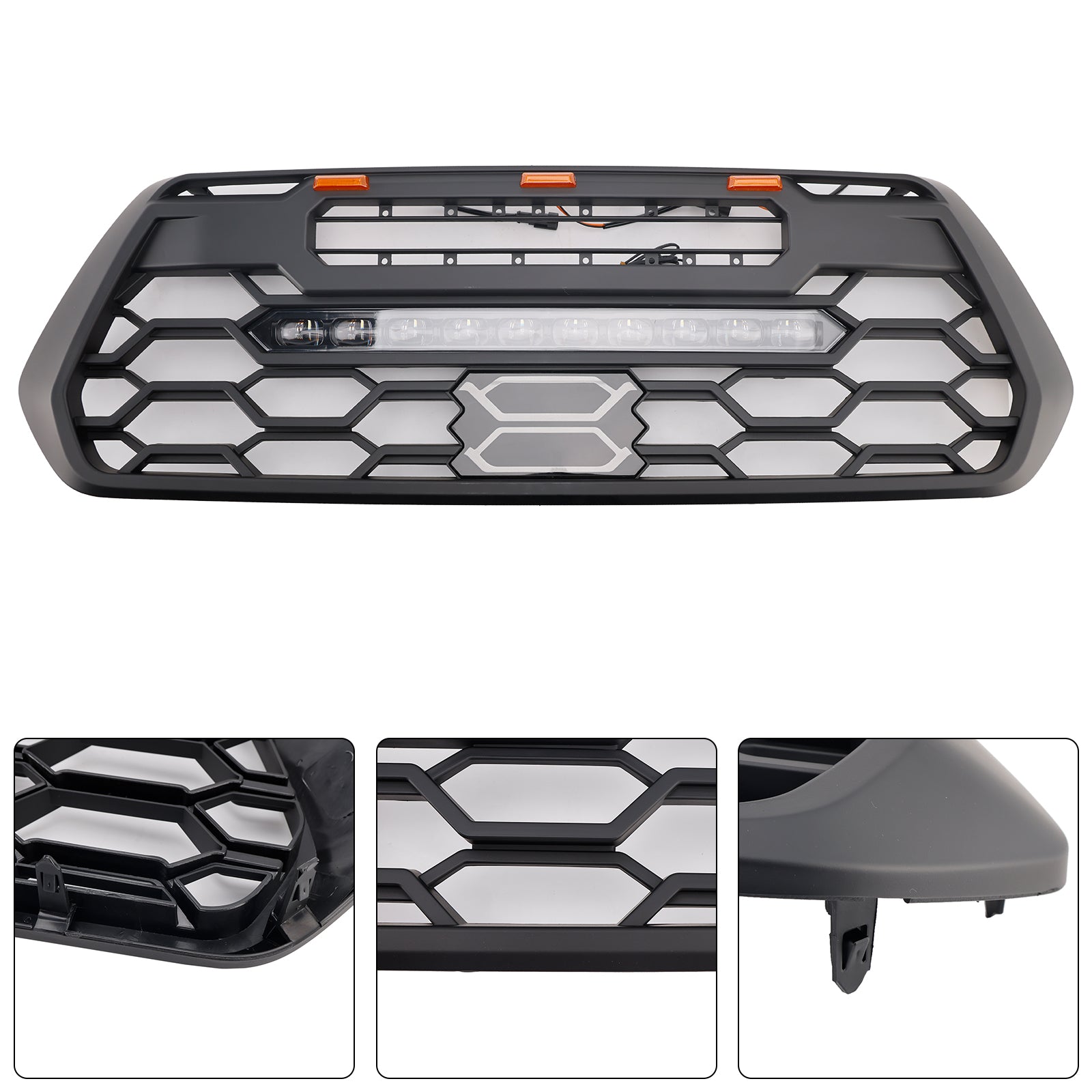 Grille de pare-chocs avant Toyota Tacoma 2016-2023 avec lumière LED