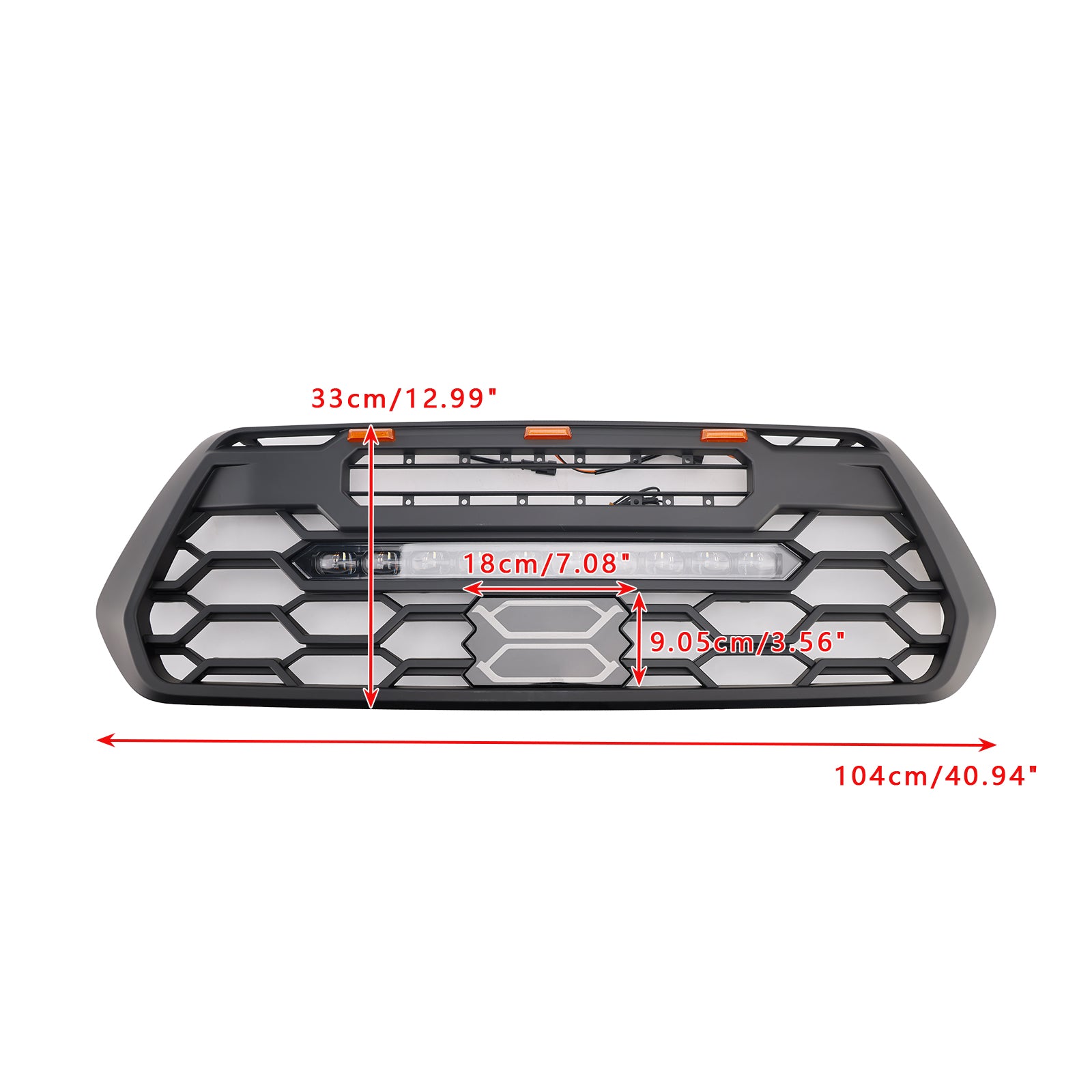Grille de pare-chocs avant Toyota Tacoma 2016-2023 avec lumière LED
