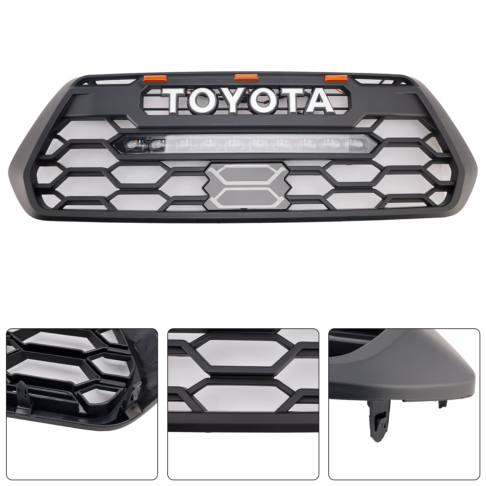 2016-2023 Toyota Tacoma com grade de pára-choque dianteiro leve LED Grill
