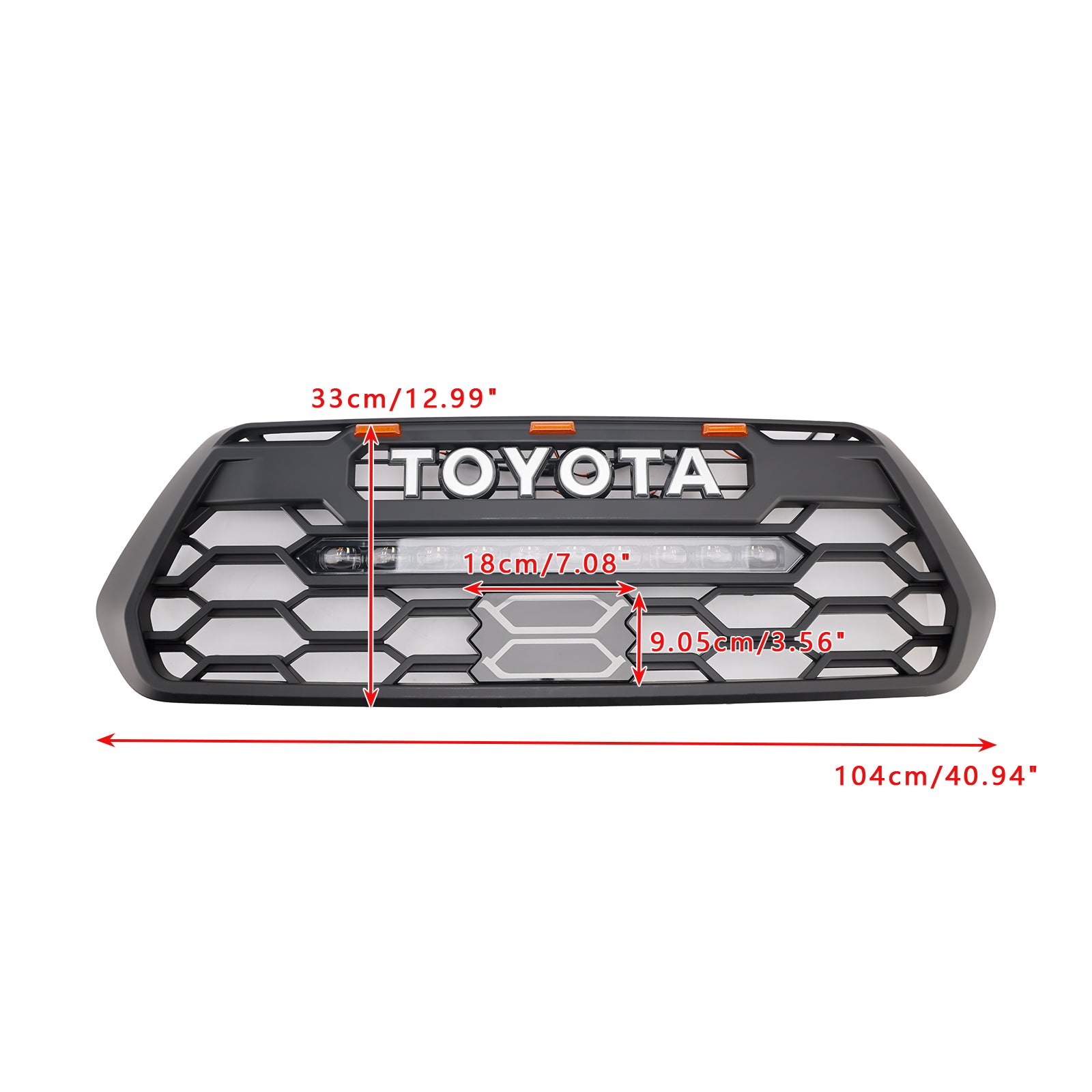 2016-2023 Toyota Tacoma com grade de pára-choque dianteiro leve LED Grill