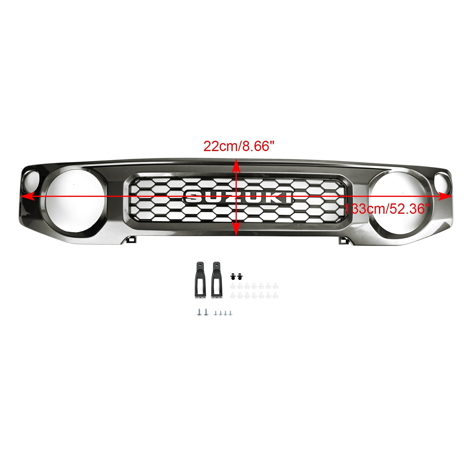 2019-2023 Suzuki Jimny JB74 Grille de pare-chocs avant en nid d'abeille Gris