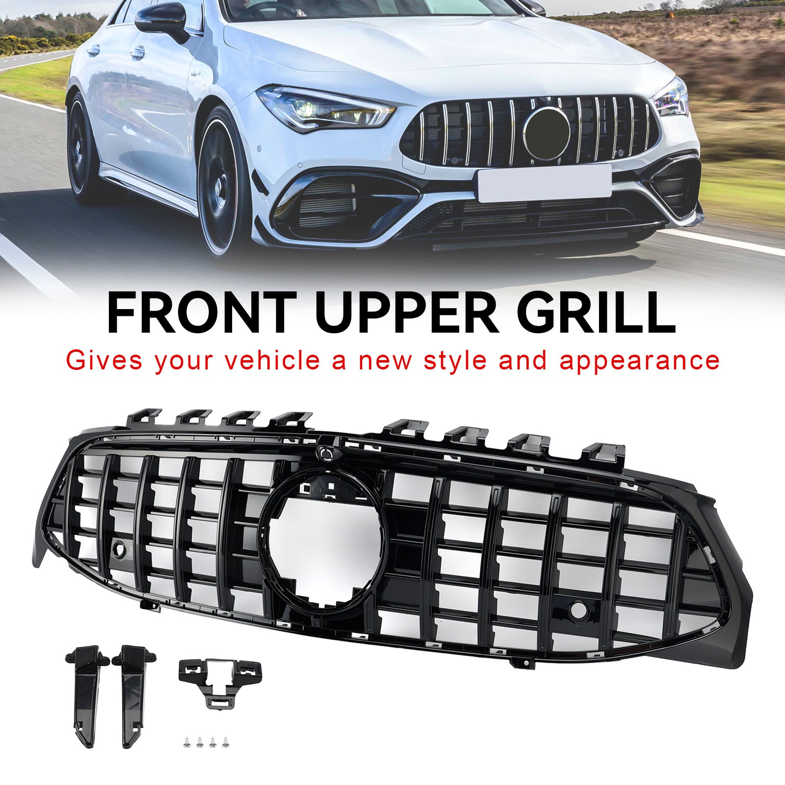 2020-2023 CLA-CLASS W118 C11 MERCEDES BENZ Front Bumper Grille Grill Black