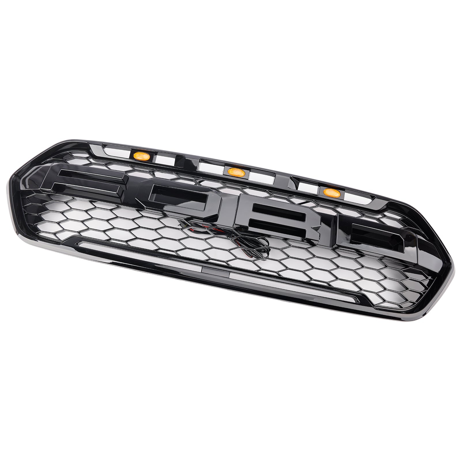 2018-2023 met 3LED glanzend zwarte Ford Transit Custom Trail met 3LED voorbumpergrille