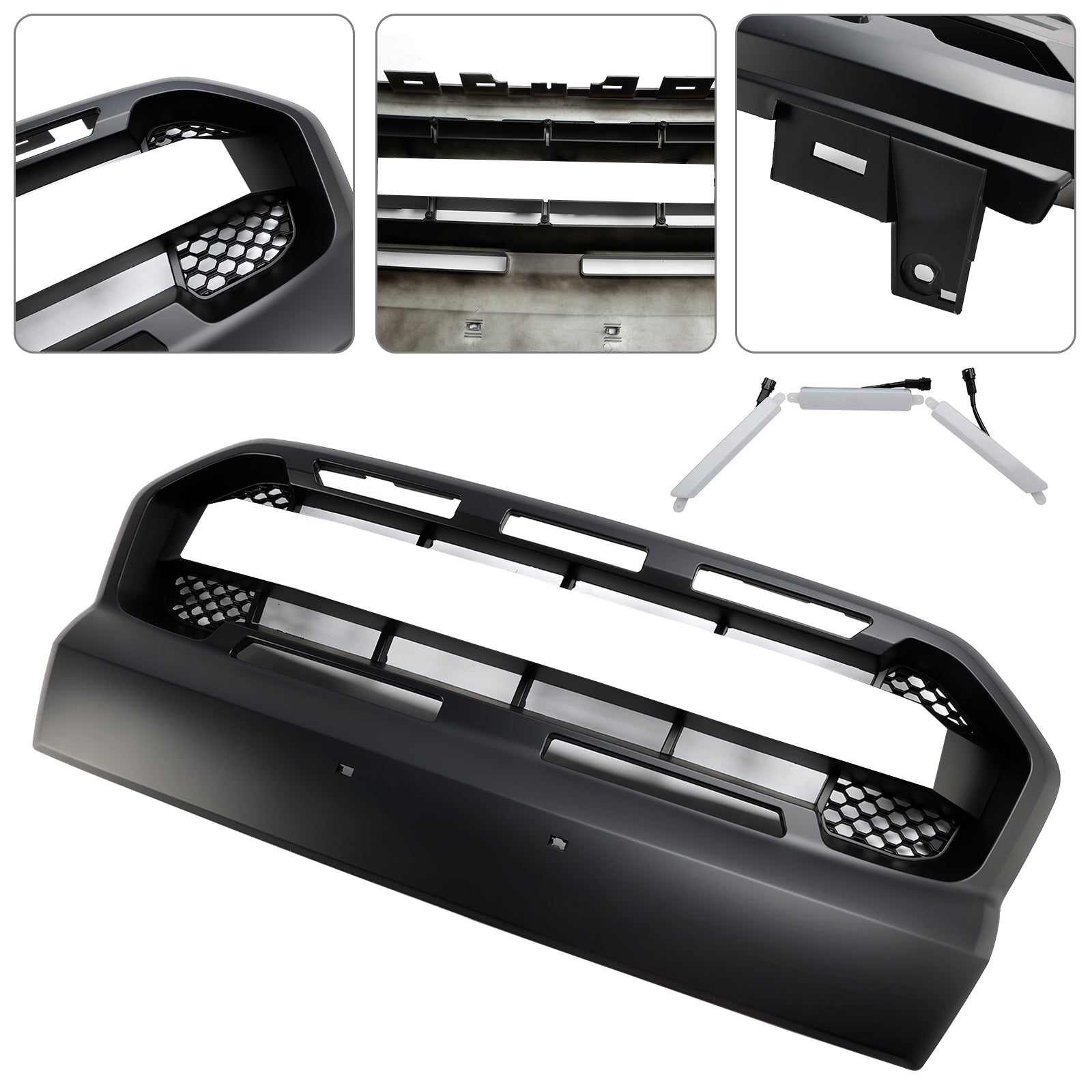 2015-2019 Ford Ranger T7 m/LED Raptor Style Front Bumper Grill Grill