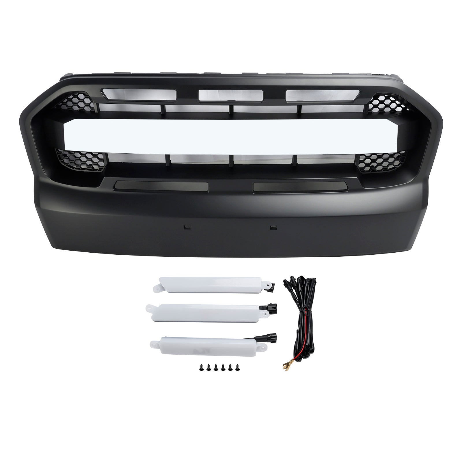 2015 2016 2017 2018 2019 Ford Ranger T7 W/LED Raptor Style Front Bumper Grill Grille