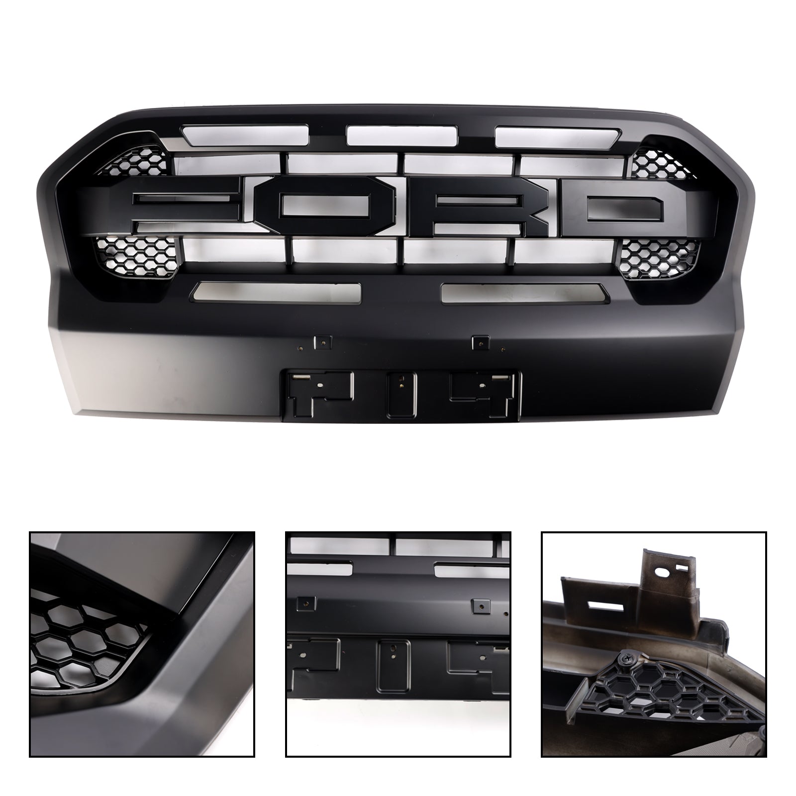 Matt Black Ranger Raptor Style Style Bumper Grille Fit Ford Ranger 2019-2023 T8