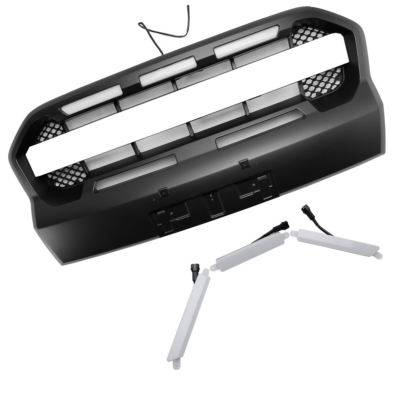 2019 2020 2021 2022 2023 Ford Ranger T8 W/LED Raptor Style Front Bumper Grille Grill