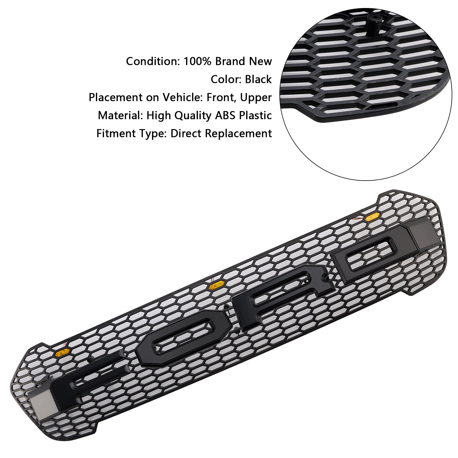 2019 2020 2021 2022 2023 Ford Ranger T8 W/LED Raptor Style Voorbumper Grille Grill