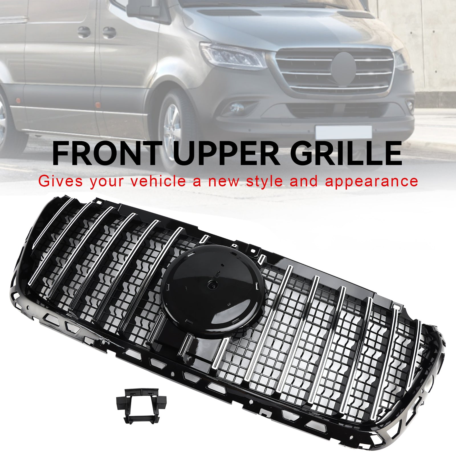 Mercedes Sprinter 2018 2019 2020 2021 2022 2023 W907  W910 Grille de pare-chocs avant de style GT