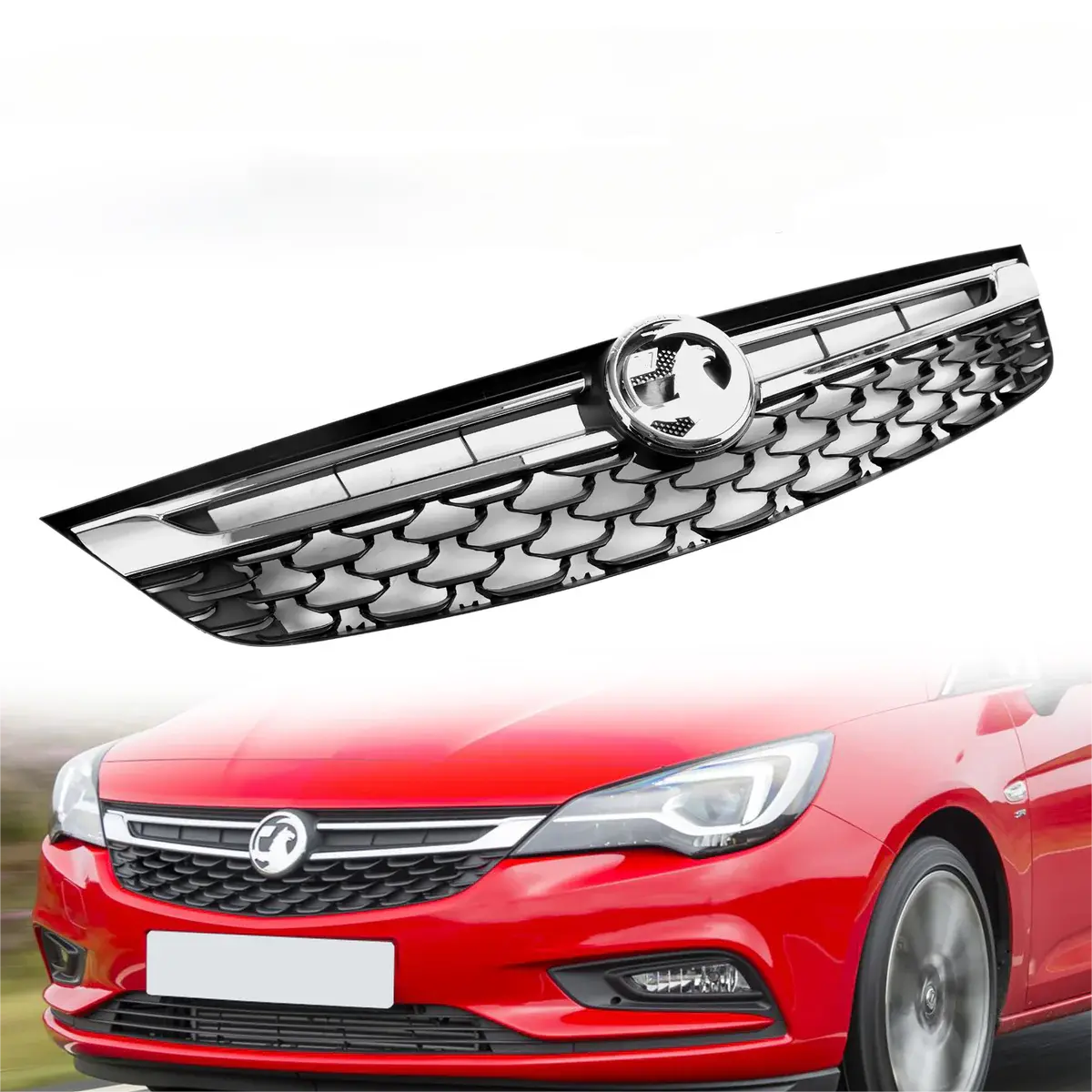 2015 2016 2017 2018 2019 Facelift OPEL Vauxhall Astra K Voorbumpergrille Zwart Chroom 13464791 13423642