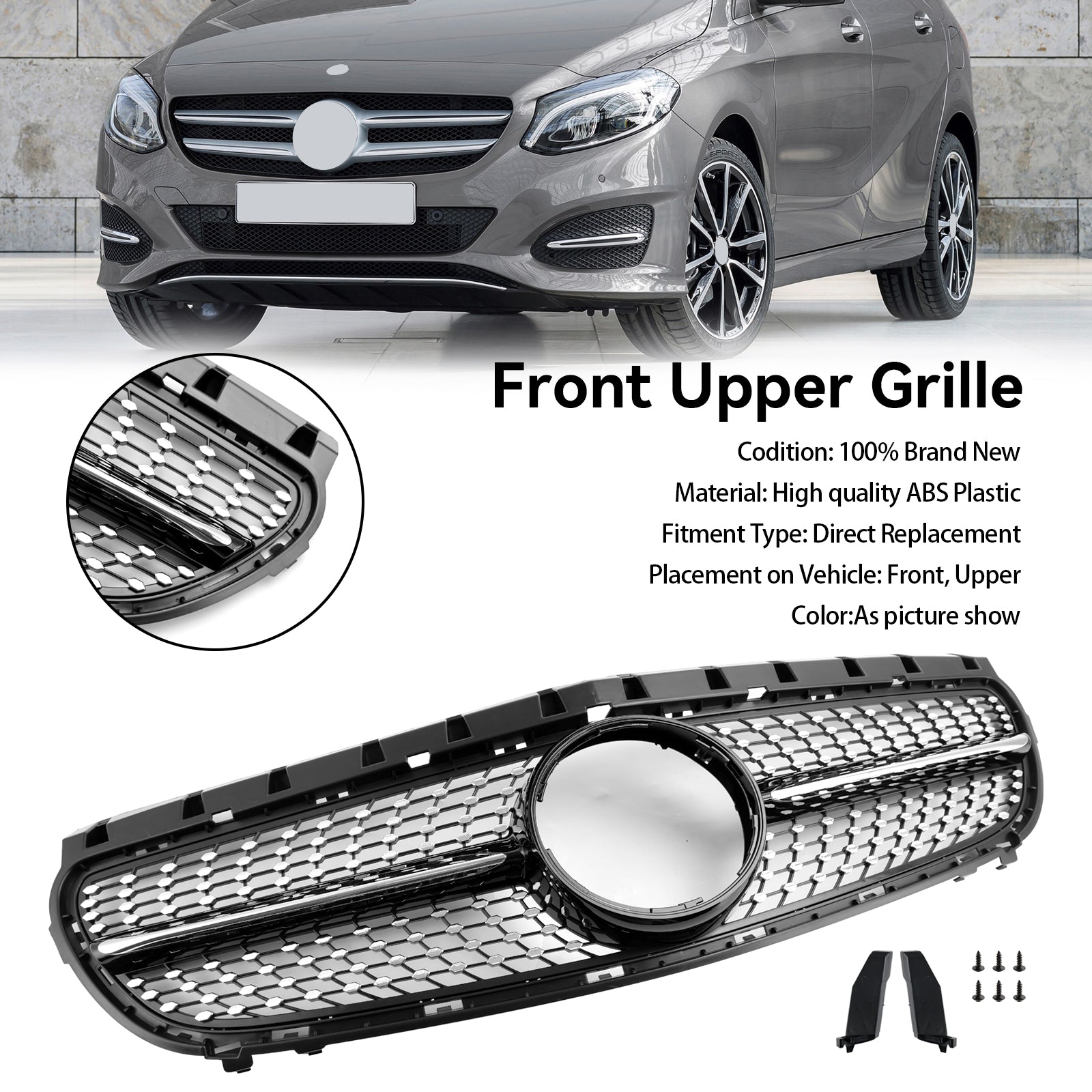 2015-2018 B-Klasse W246 Mercedes Benz Facelift Voorbumper Grille