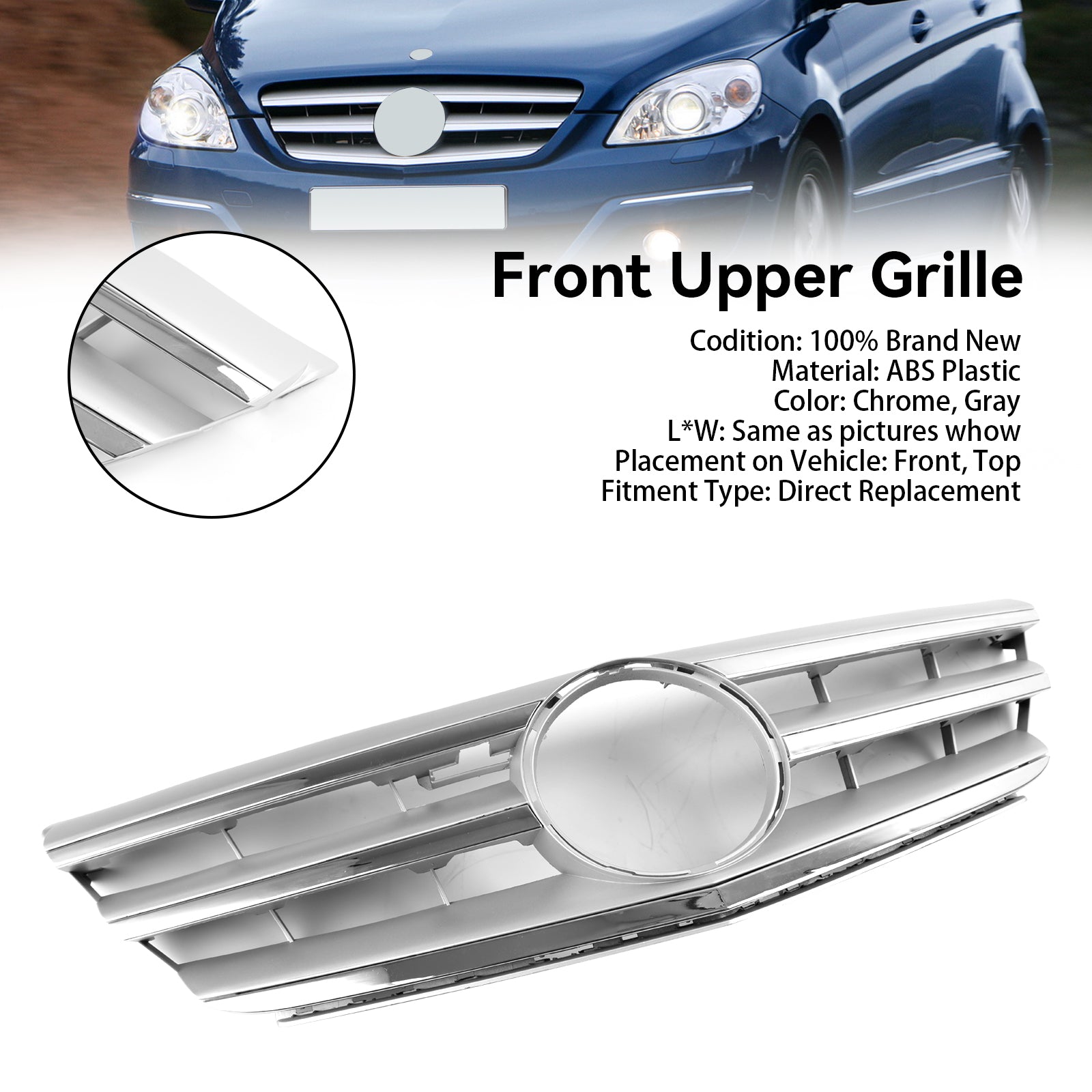 2009–2011 Mercedes-Benz B-klasse W245 Støtfangergrill foran A1698801783