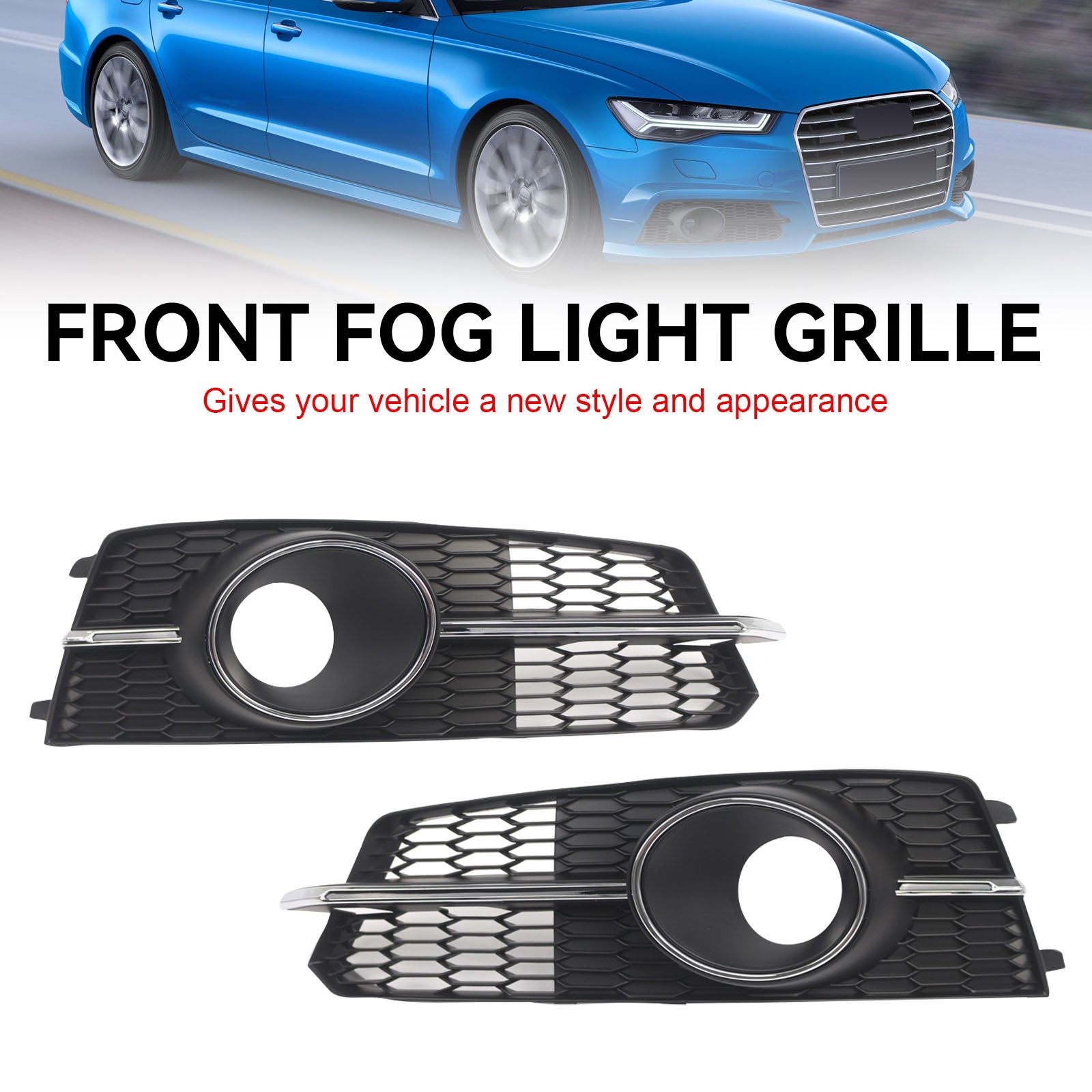 2011-2018 AUDI A6 4G C7 A6l Fog Light Front Bumper Lower Grill 4G0807682AG