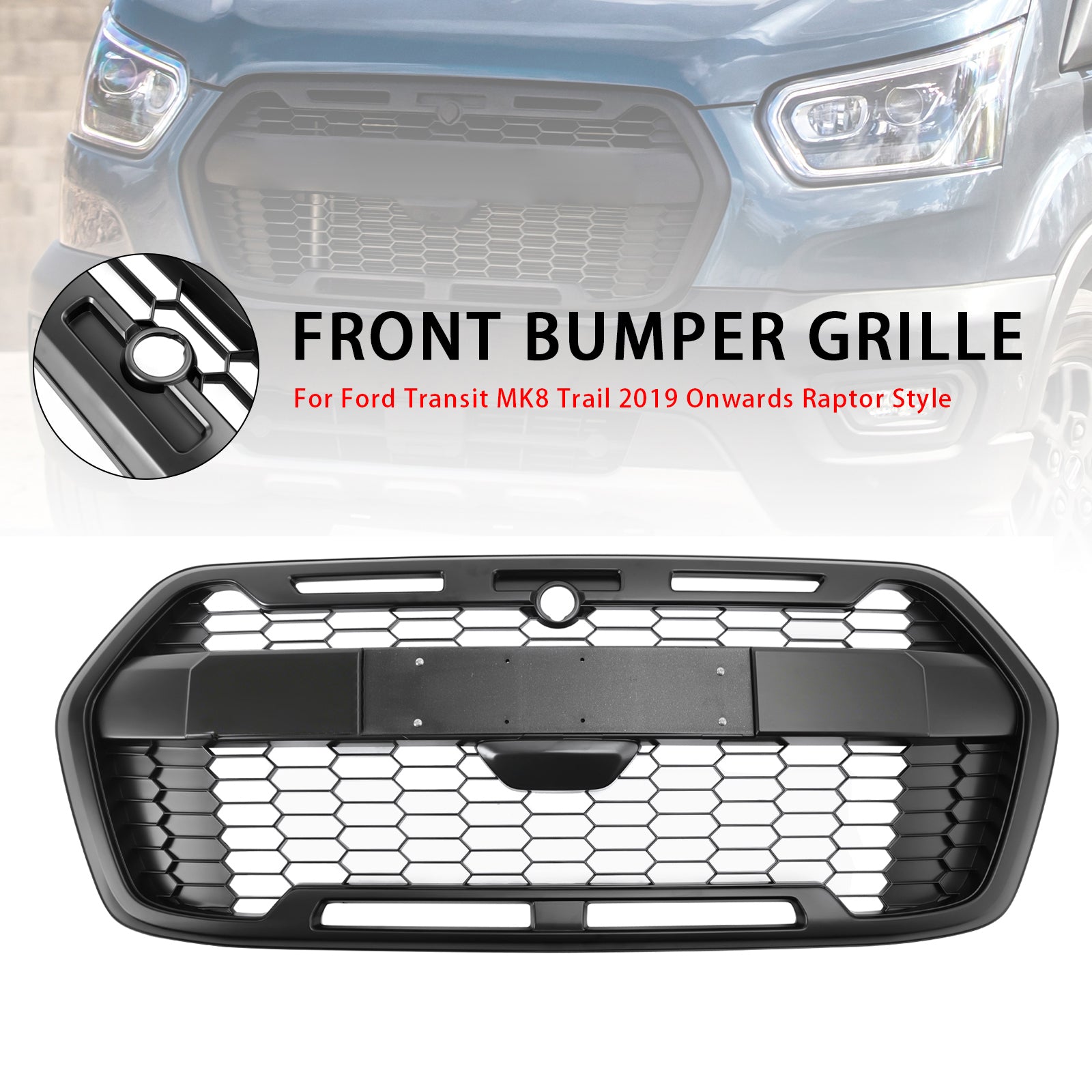 2020-2024 Ford Transit T150 T250 T350 Raptor Style Front Bumper Grille 2467809