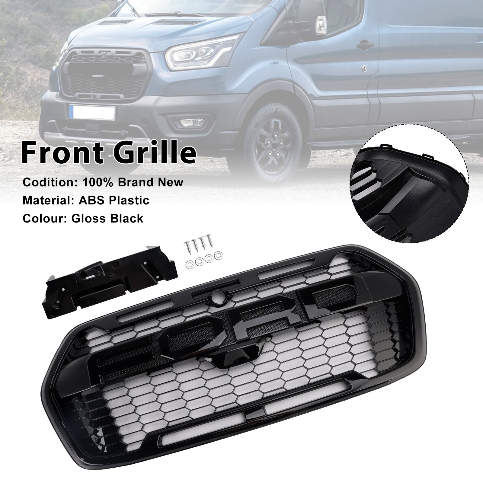 Predný nárazník mriežka 2467809 Fit Ford Transit MK8 Trail 2019-Onwards Raptor Style