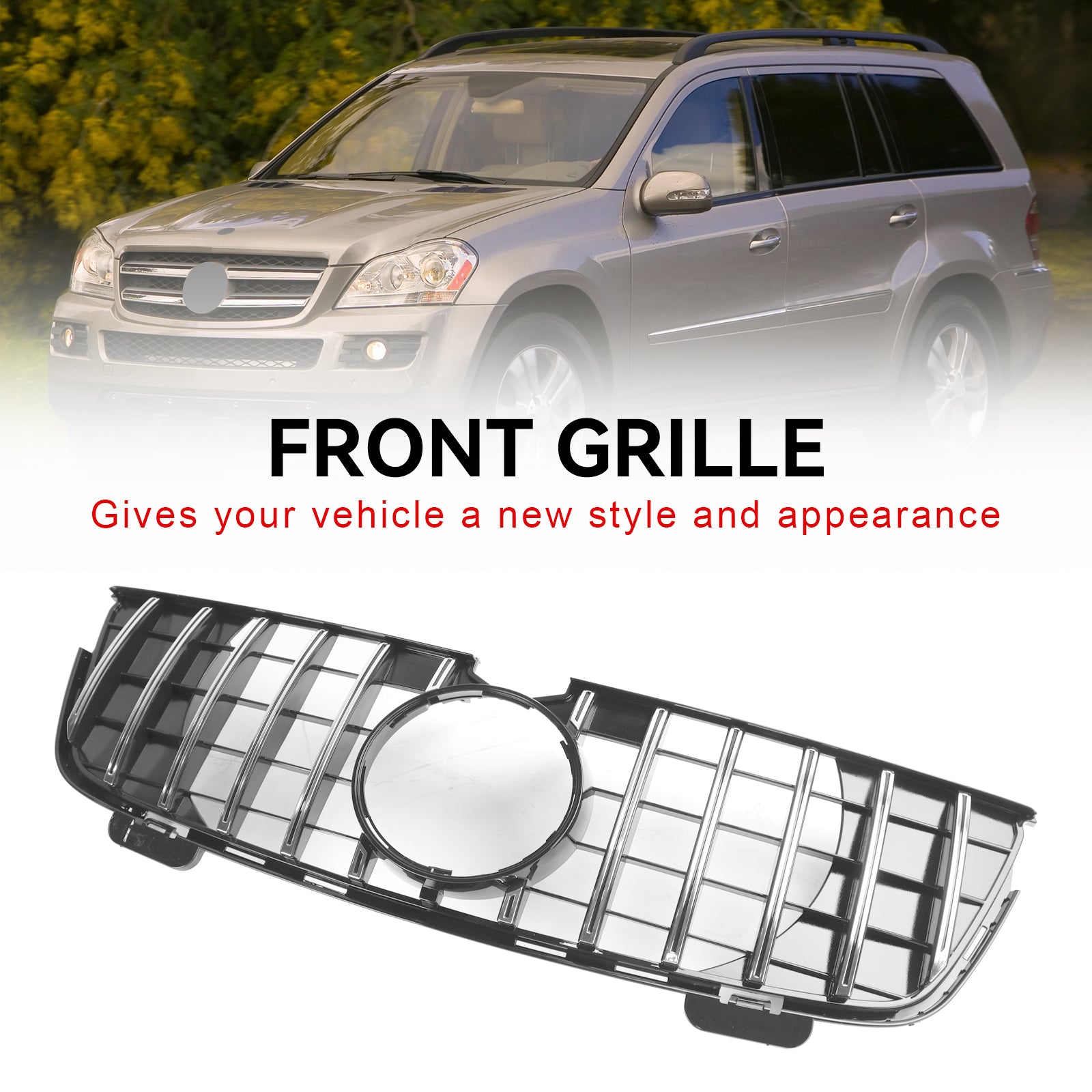 2007 2008 2009 Mercedes Benz GL-Klasse X164 GL320 GL450 GL350 GT Voorbumper Grille Grill Chroom