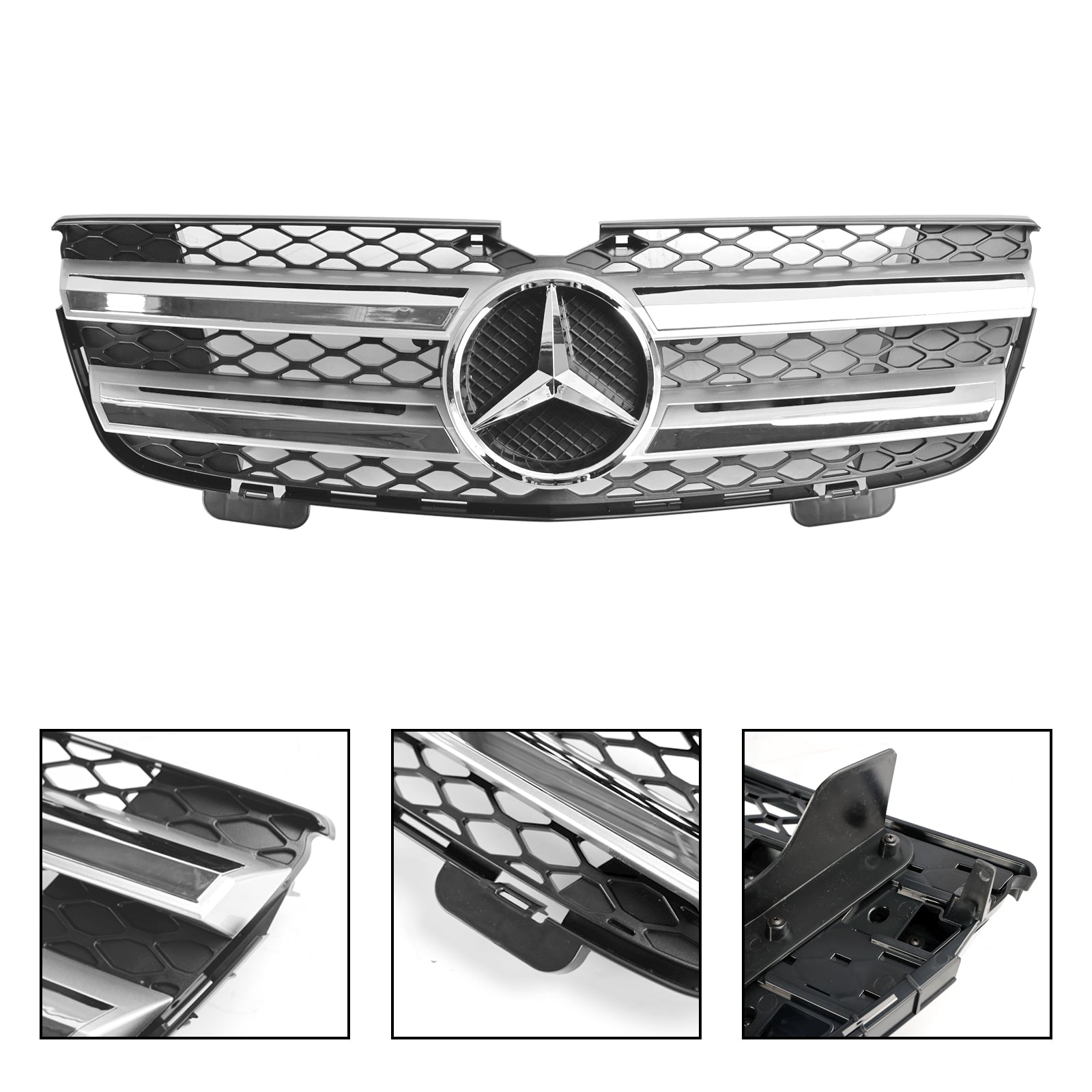 Grille de pare-chocs avant pour Mercedes Benz classe GL X164 2007-2009 Chrome