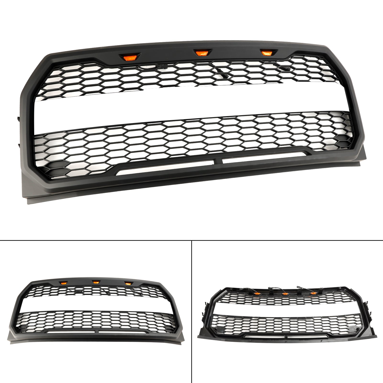 2015-2017 Ford F150 Raptor Style W/ LED Replacement Front Bumper Grill Grille