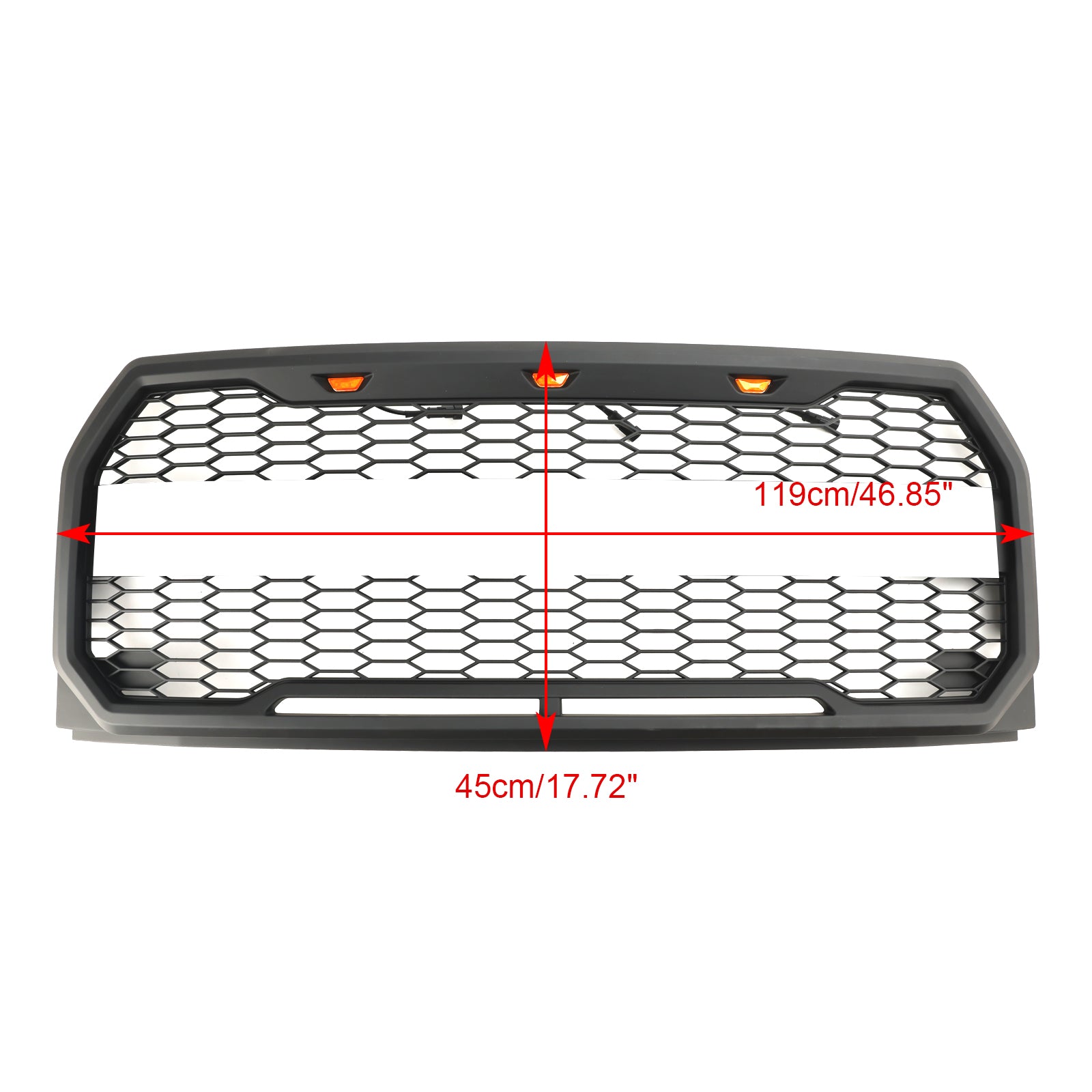 2015-2017 Ford F150 Raptor Style W/ LED Replacement Front Bumper Grill Grille