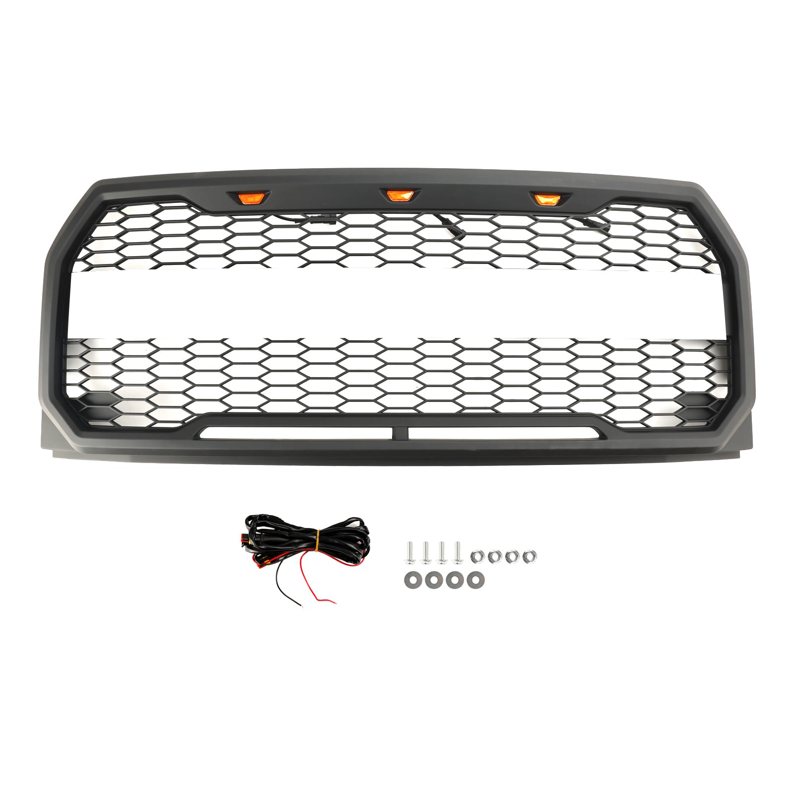 2015 2016 2017 Ford F150 Raptor Stijl W/LED Vervanging Voorbumper Grill Grille