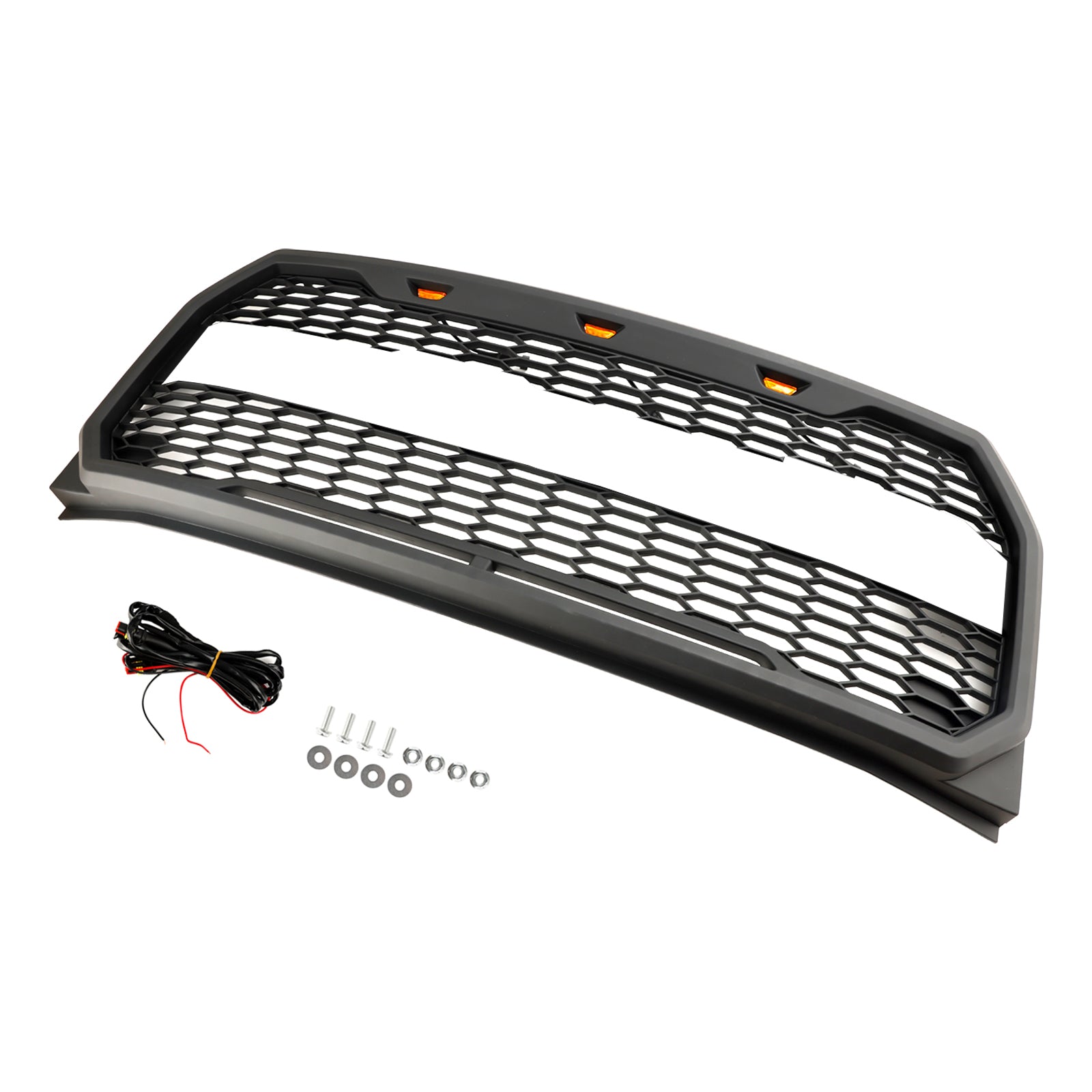 2015-2017 Ford F150 Raptor Style W/ LED Replacement Front Bumper Grill Grille