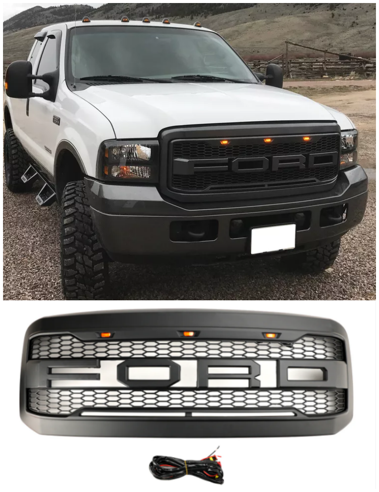 2005 2006 2007 Ford F250 F350 Super Duty met LED-voorbumpergrille
