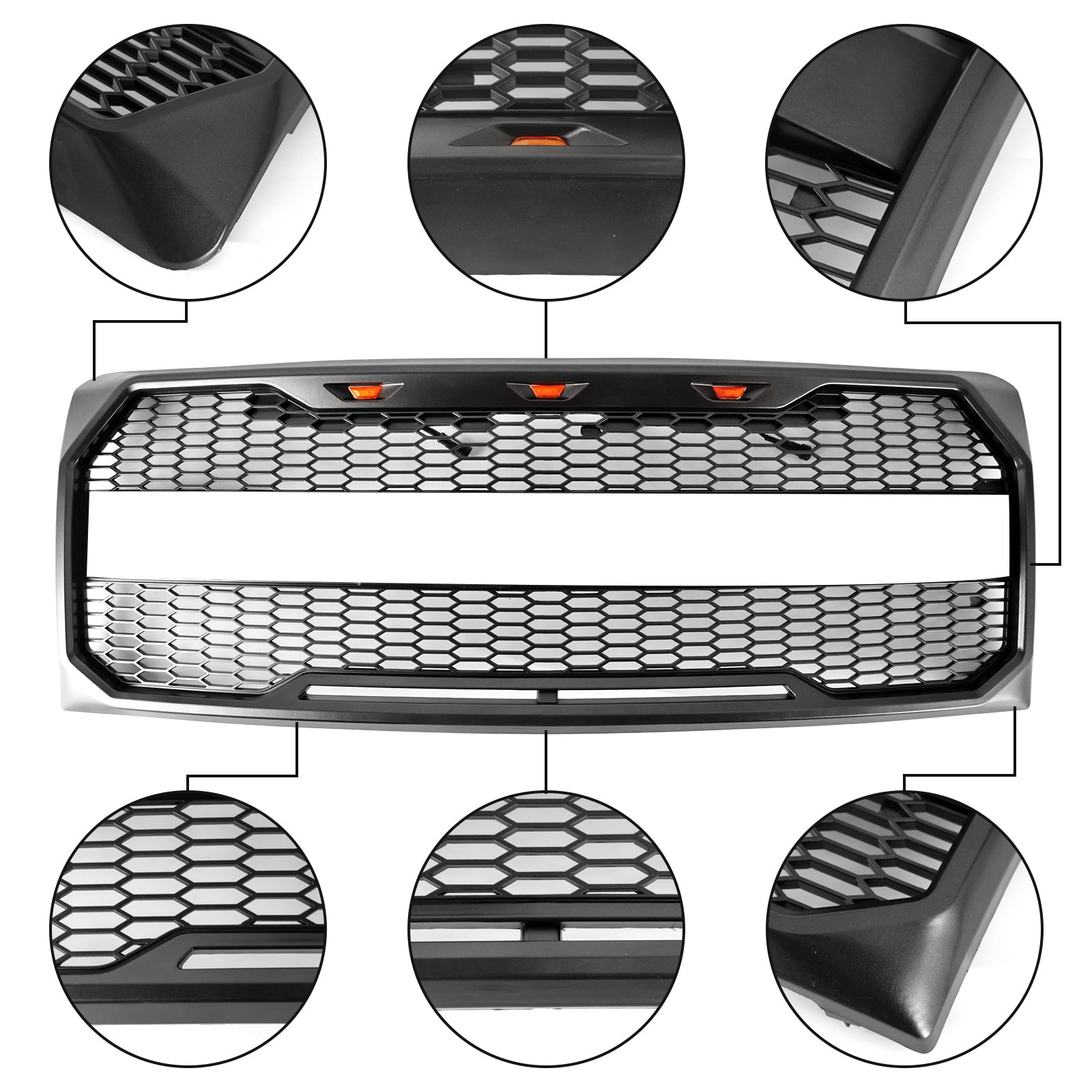 Ford F150 2009-2014 con griglia per paraurti anteriore stile LED Raptor