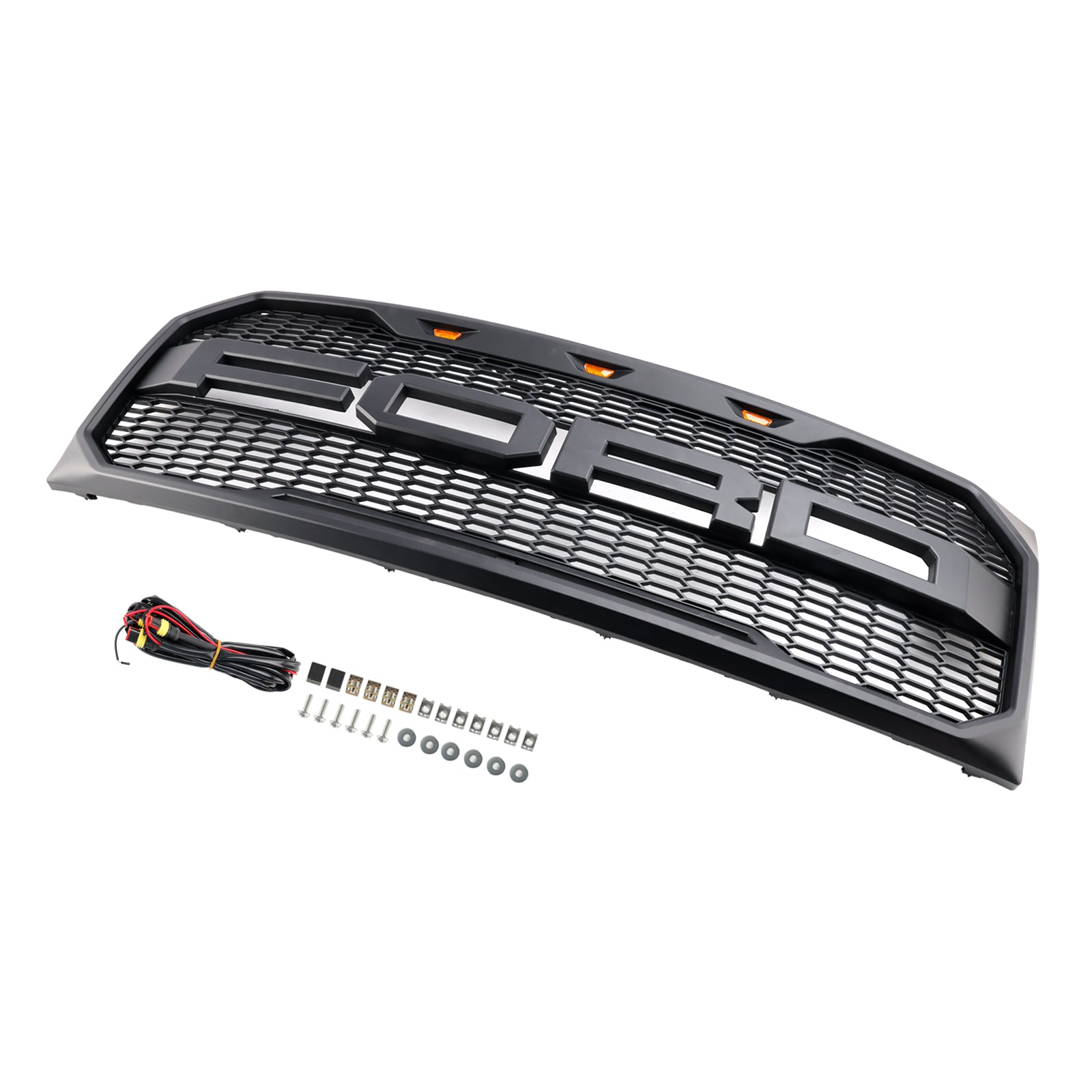 2009 2010 2012 2012 2013 2014 Ford F150 Raptor Style Front Challed Grille Grill avec LED Black