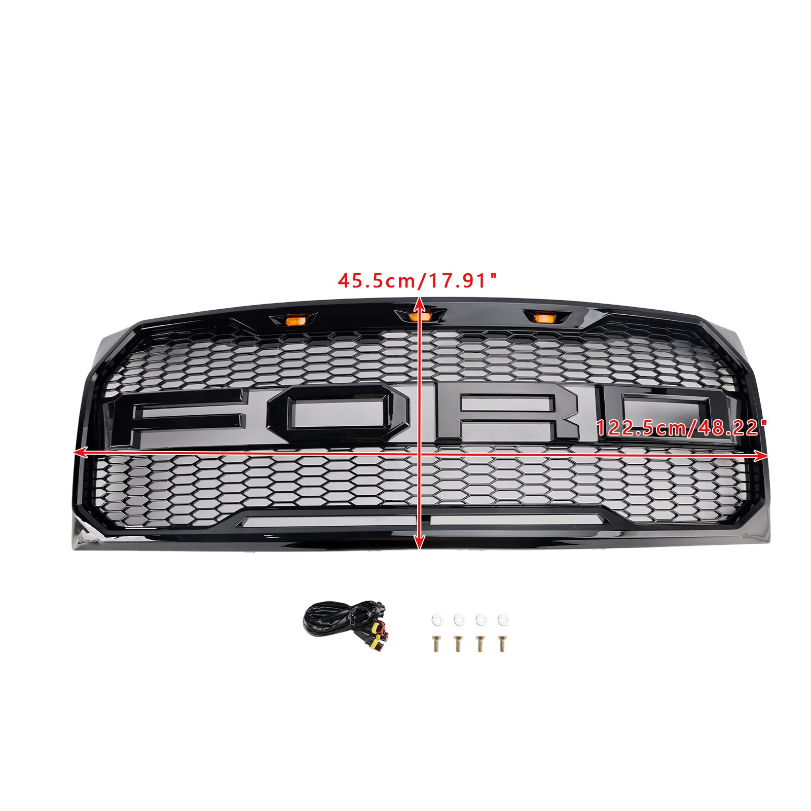 2009-2014 Ford F150 Noir brillant Raptor Style Grille de pare-chocs avant