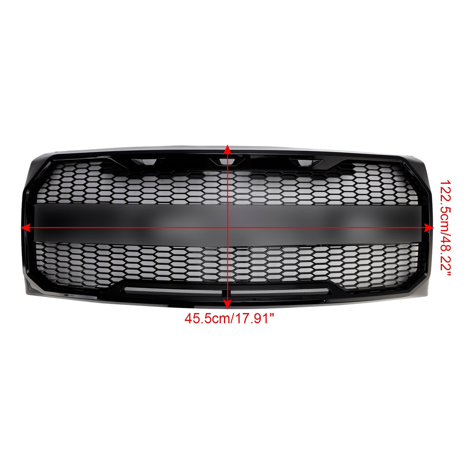 2009-2014 Ford F150 Gloss Black Raptor Style Front Bumper Grille Grill
