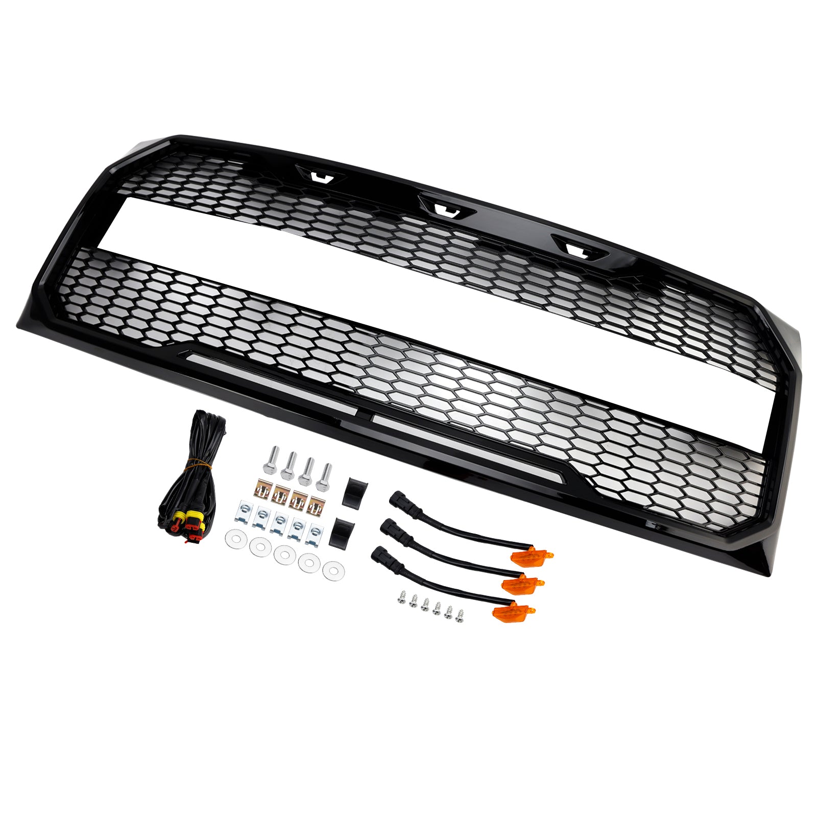 Griglia per paraurti anteriore stile Raptor nero lucido Ford F150 2009-2014