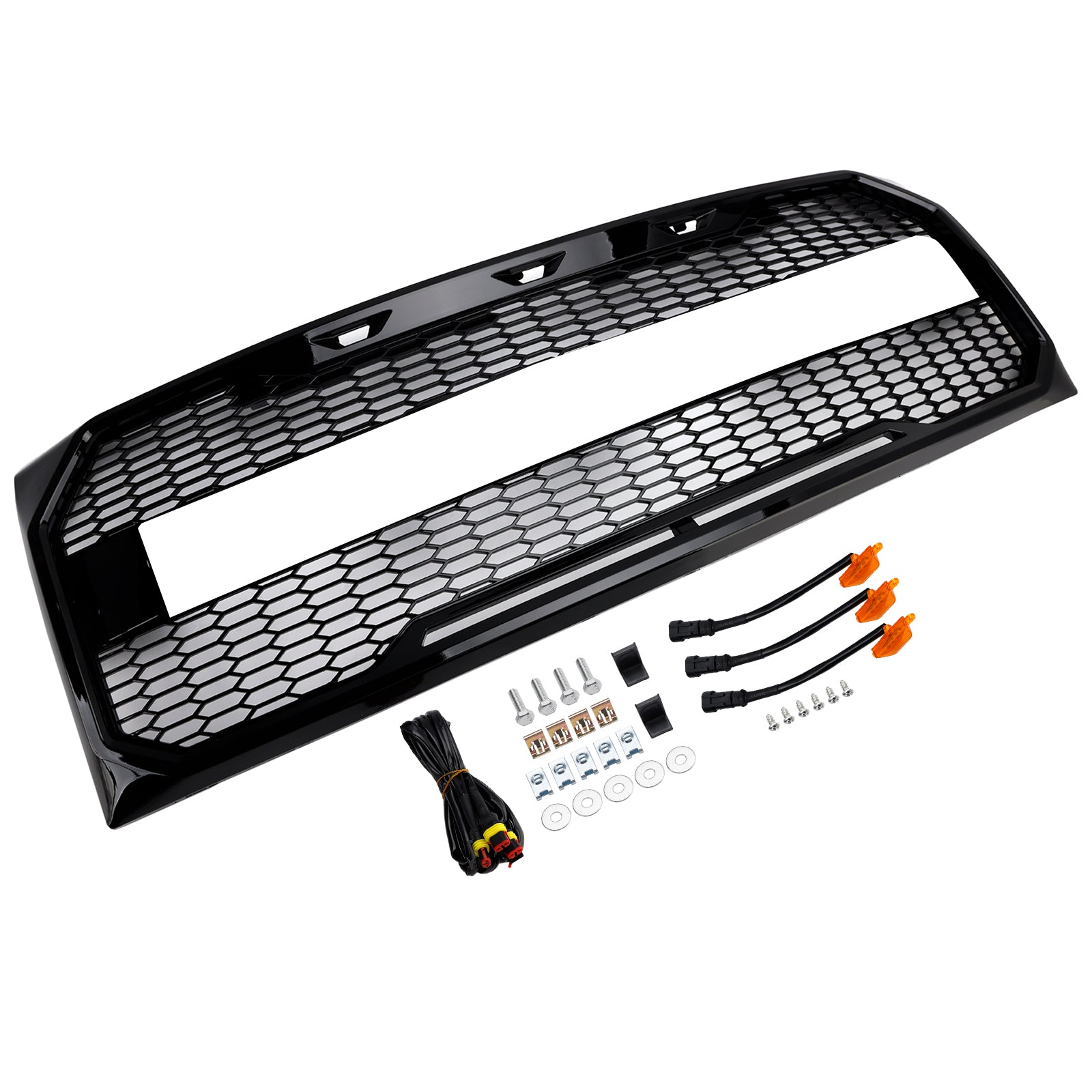 Griglia per paraurti anteriore stile Raptor nero lucido Ford F150 2009-2014