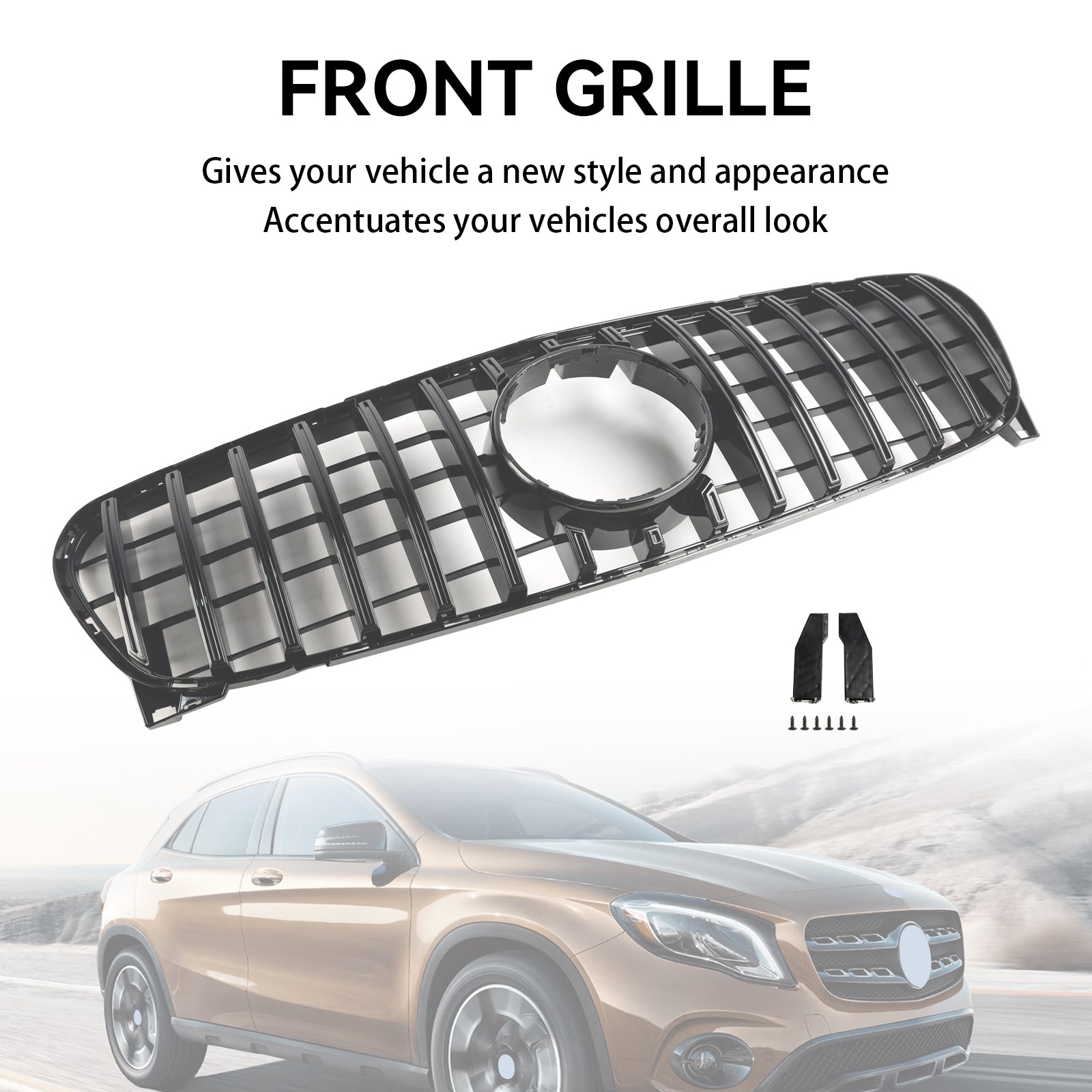 Mercedes-Benz GLA 2017-2019 W156 Calandre avant X156 restylée noire