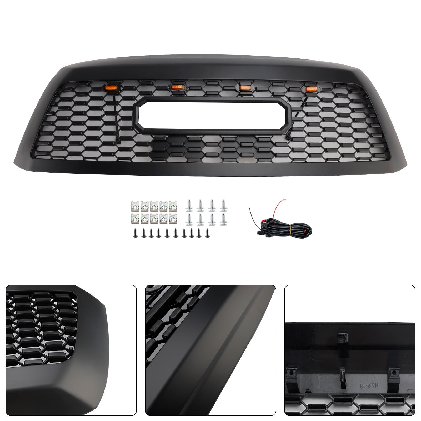 Toyota Sequoia 2008-2018 con griglia per paraurti anteriore nera opaca a LED