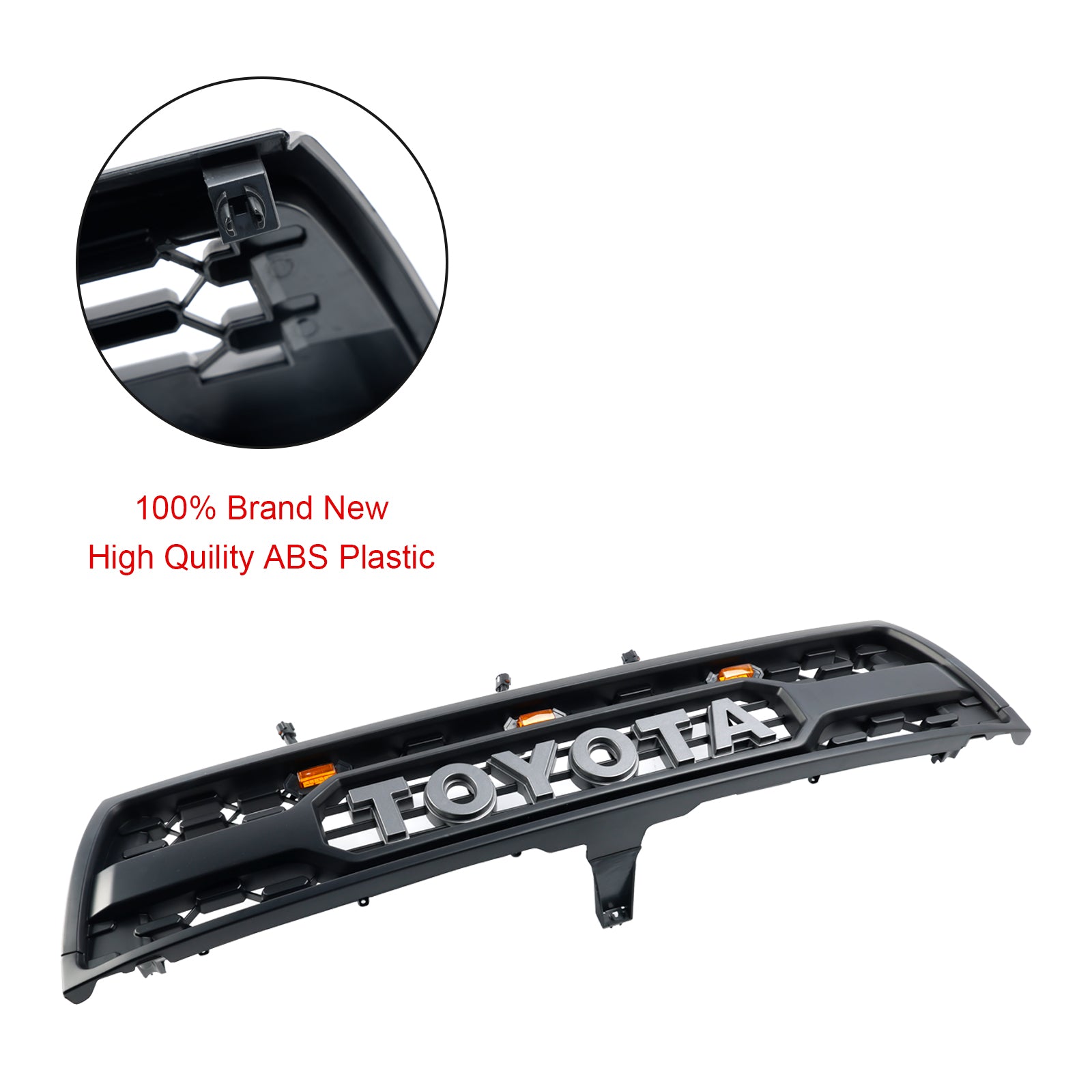 1996-2000 Toyota 4Runner avec grille de pare-chocs avant noire à LED Matte