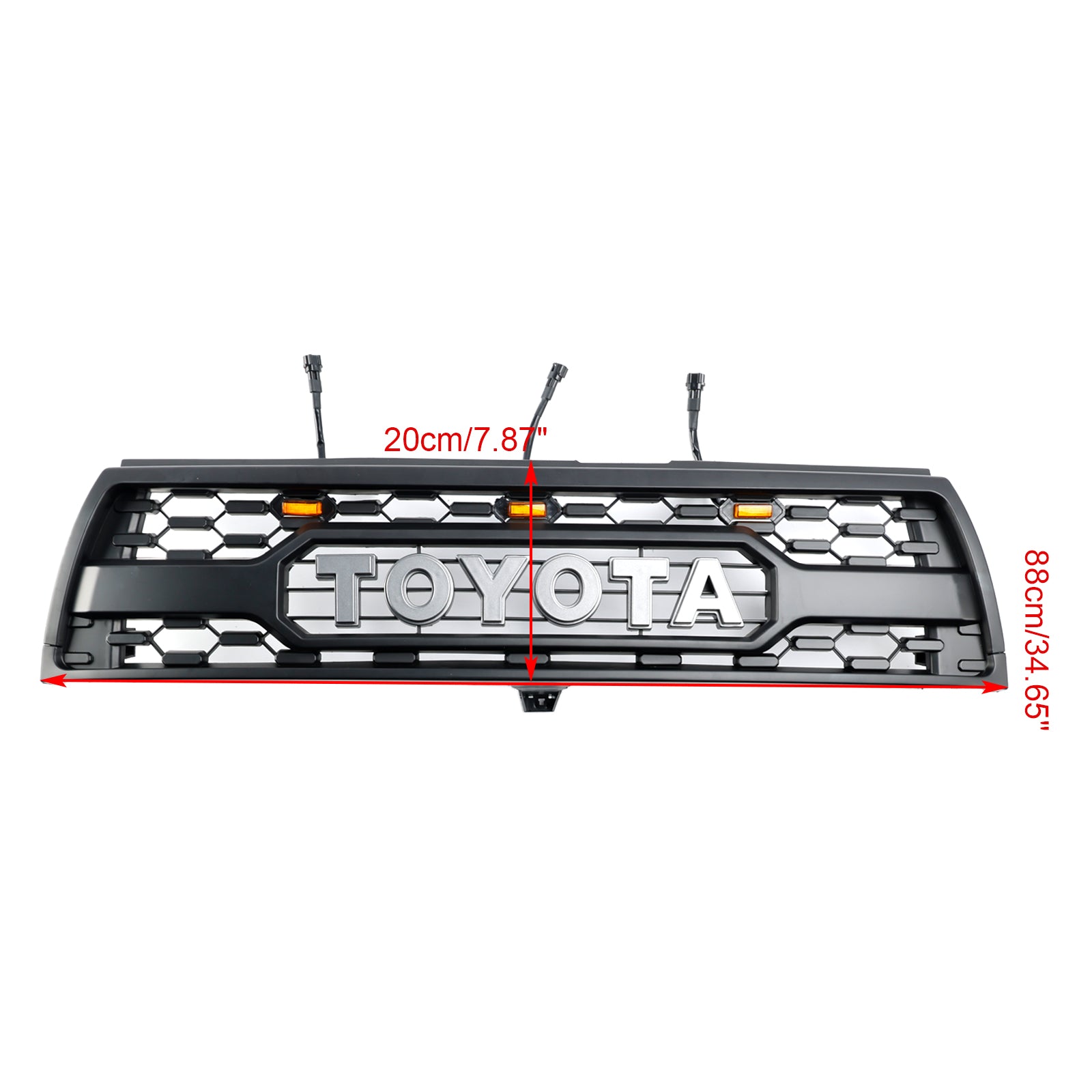 1996-2000 Toyota 4Runner avec grille de pare-chocs avant noire à LED Matte