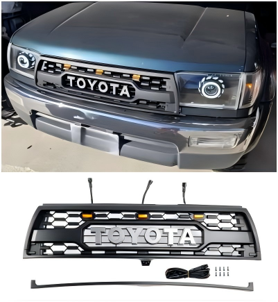 1996-2000 Toyota 4Runner s matným čiernym predným nárazníkom mriežkou mriežky