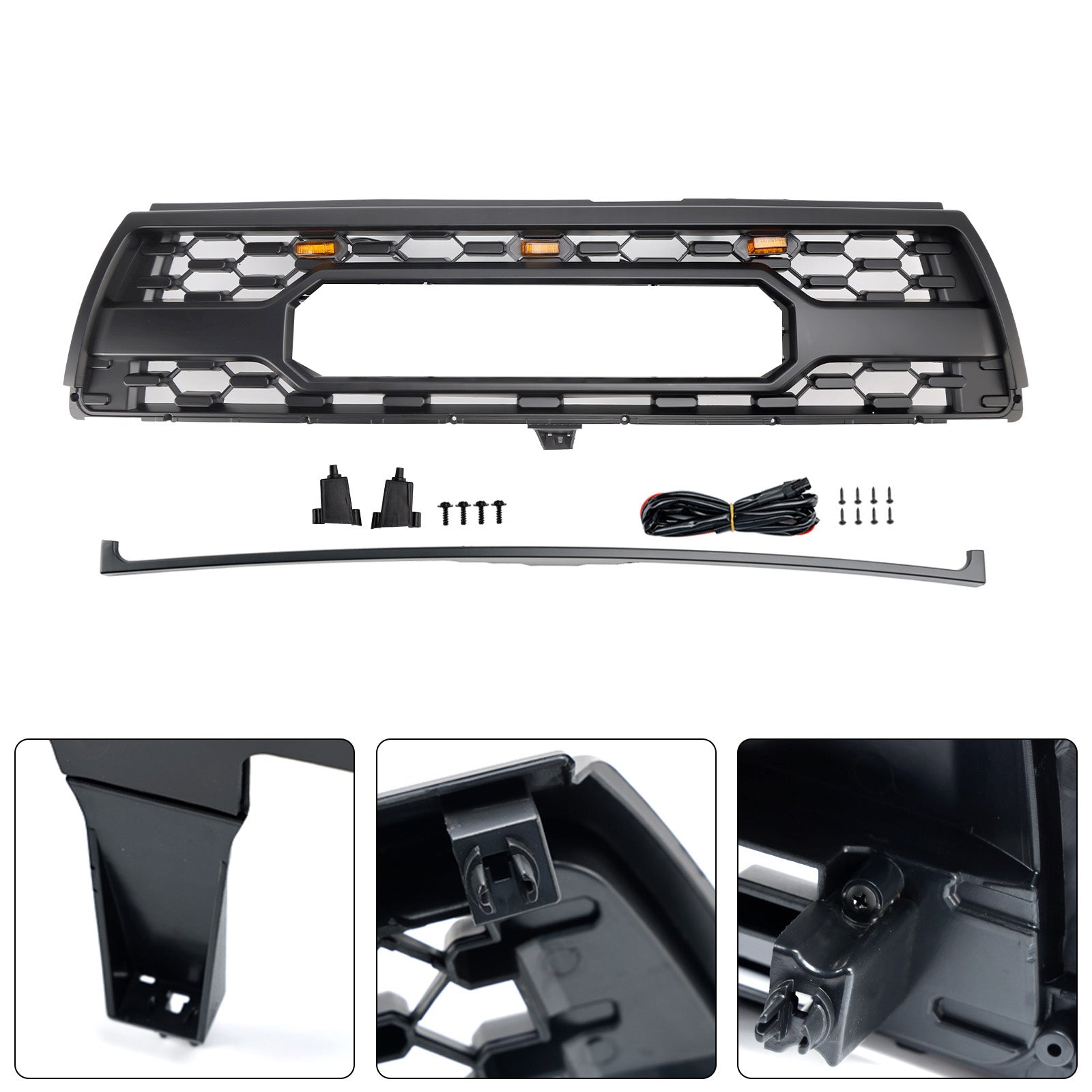 1996-2000 Toyota 4Runner Med Led Matt Black Front Bumper Grille