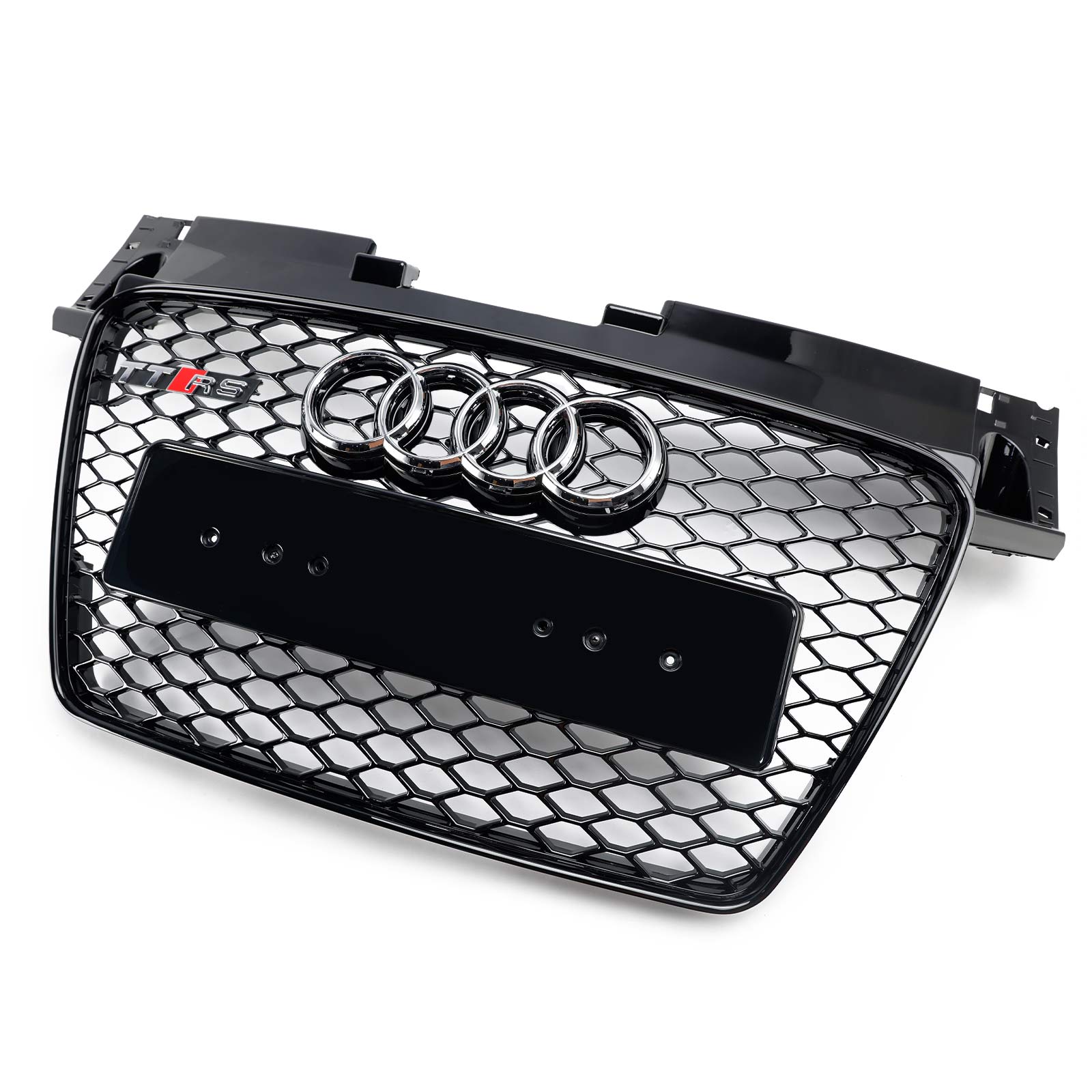 Audi TT TTS 2006-2014 RS-stijl Honingraatgrille, grill, glanzend zwart Generiek