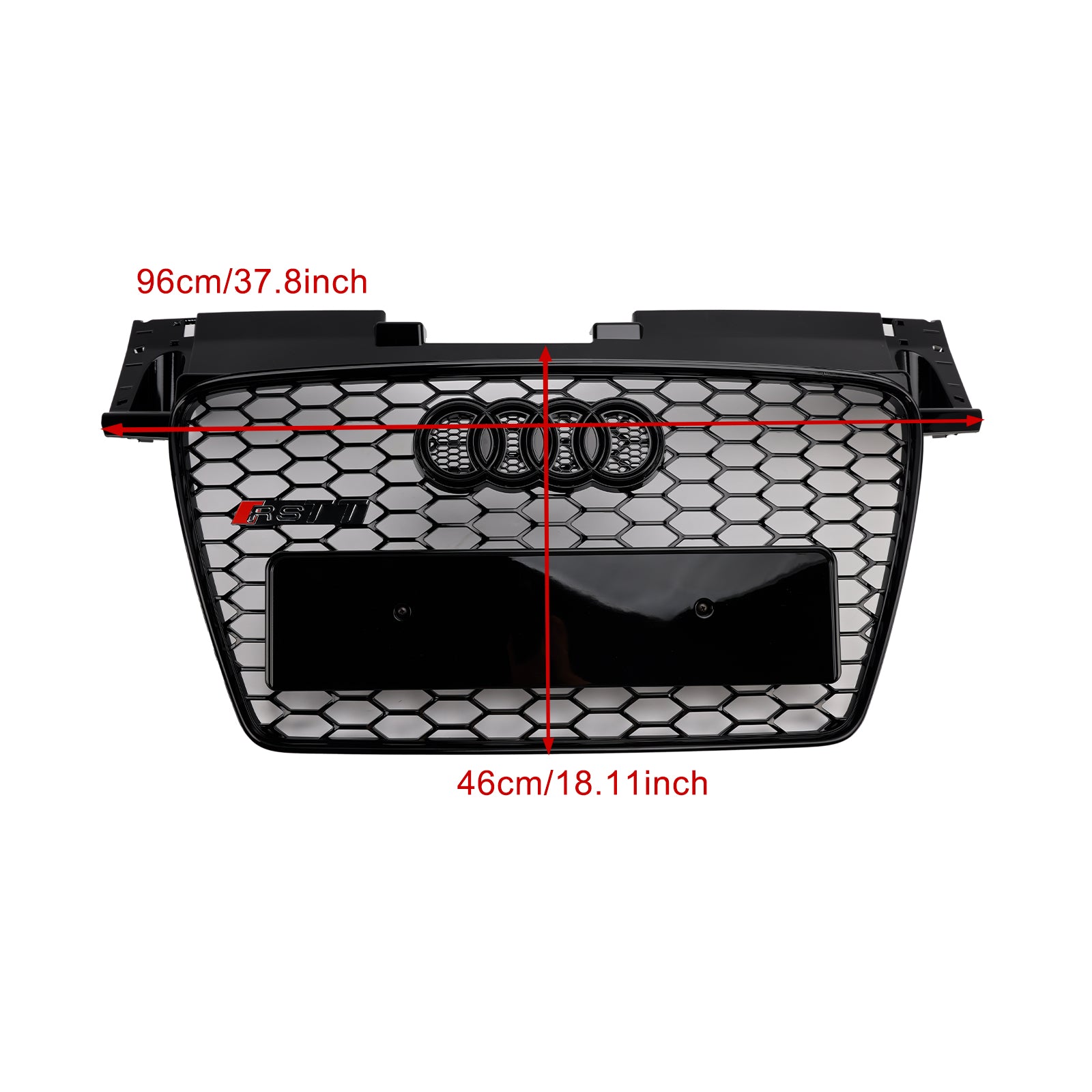 2006-2014 Audi TT TTS RS Style Front Honeycomb Grill Grille Bloss Black