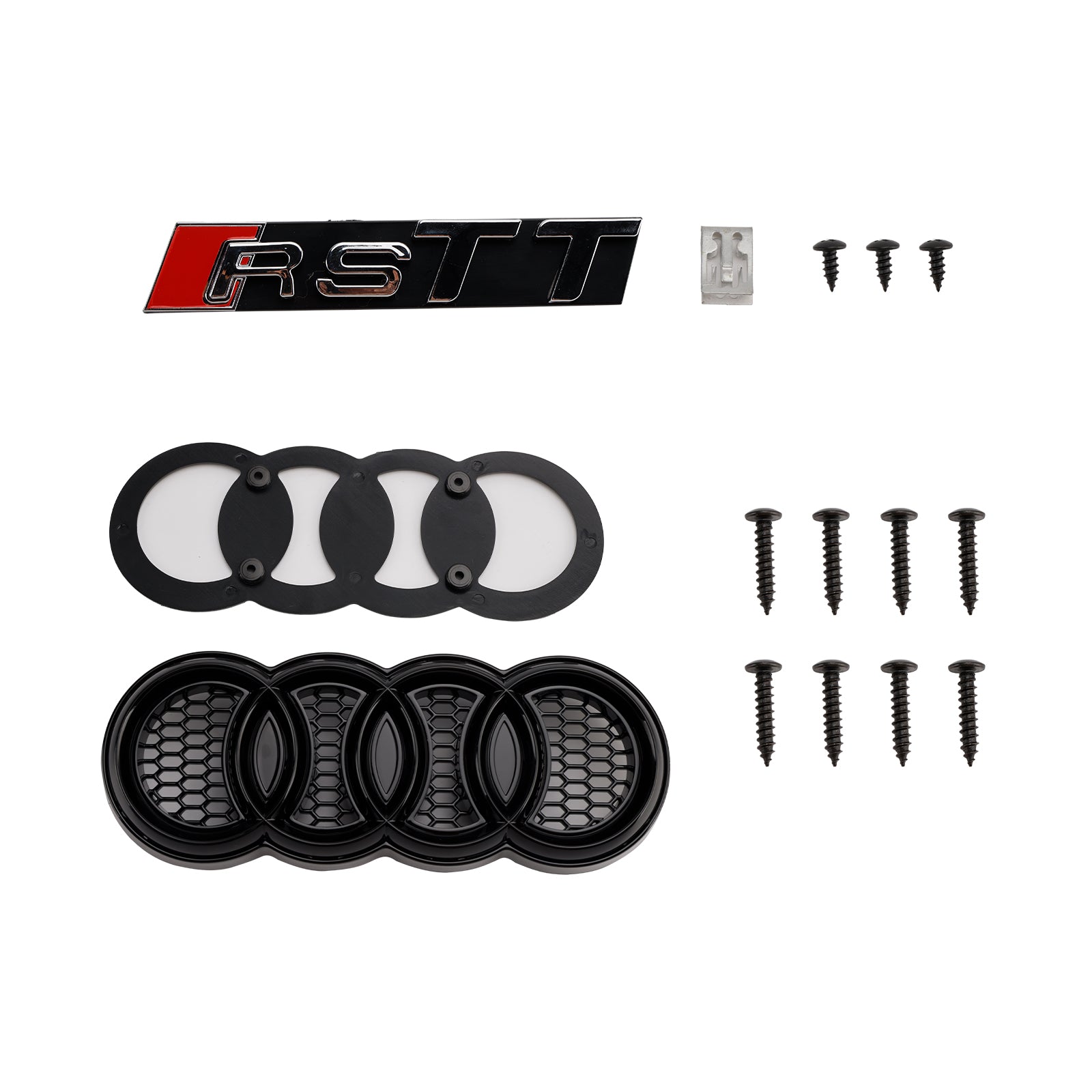 2006-2014 Audi TT TTS RS Style Front Honeycomb Grill Grille Bloss Black