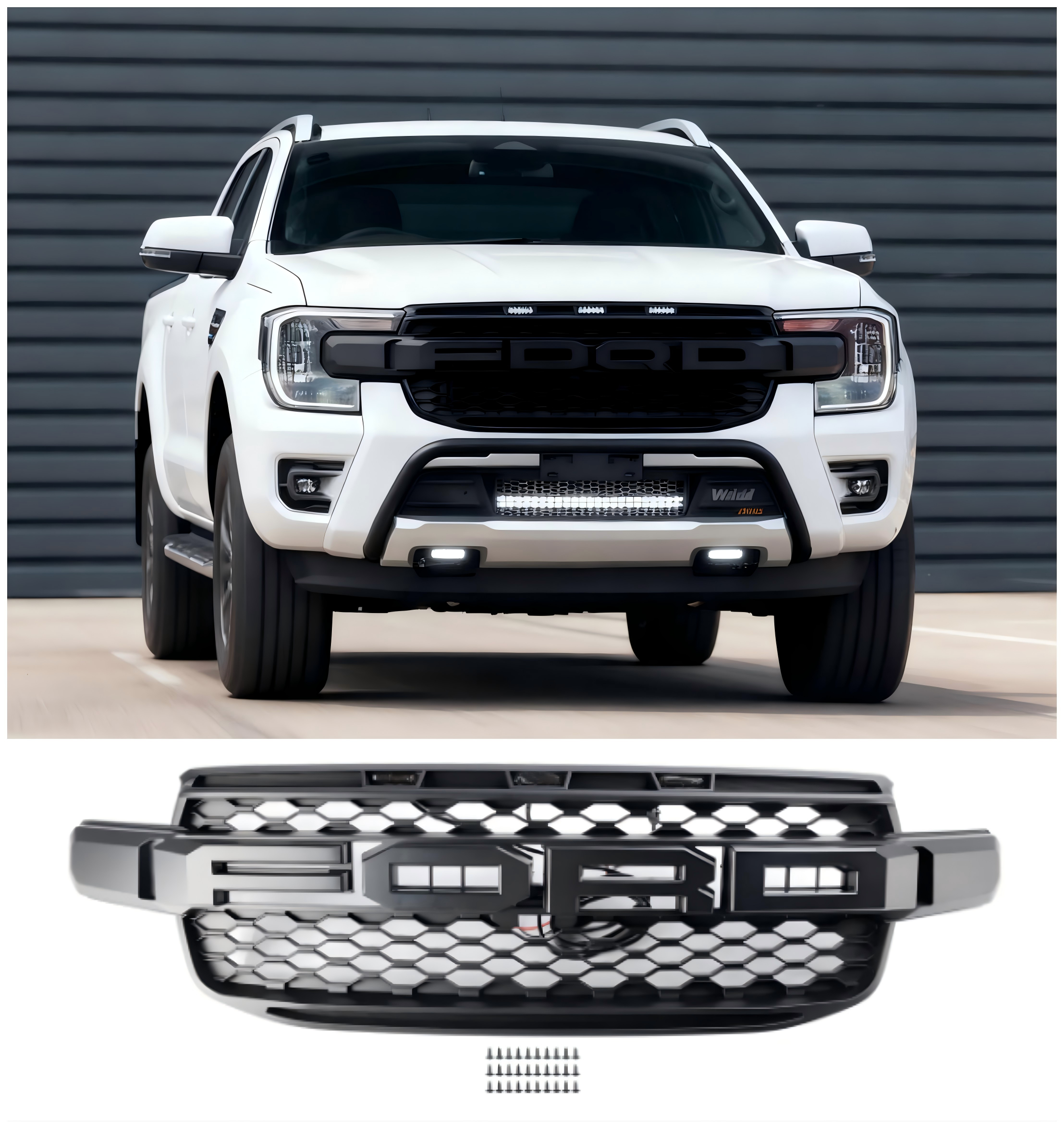 2023-2024 Ford Everest volgende generatie T9 Wildtrak voorbumpergrille